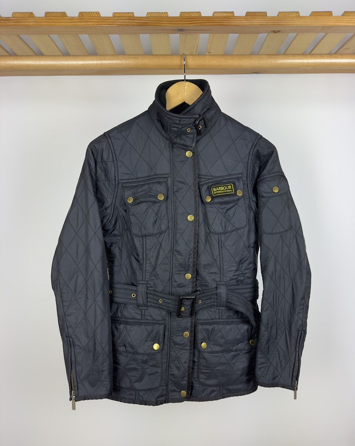 Barbour Barbour International Women Black Polarquilt Jacket Size 4 Size S / US 4 / IT 40 - 1 Thumbnail