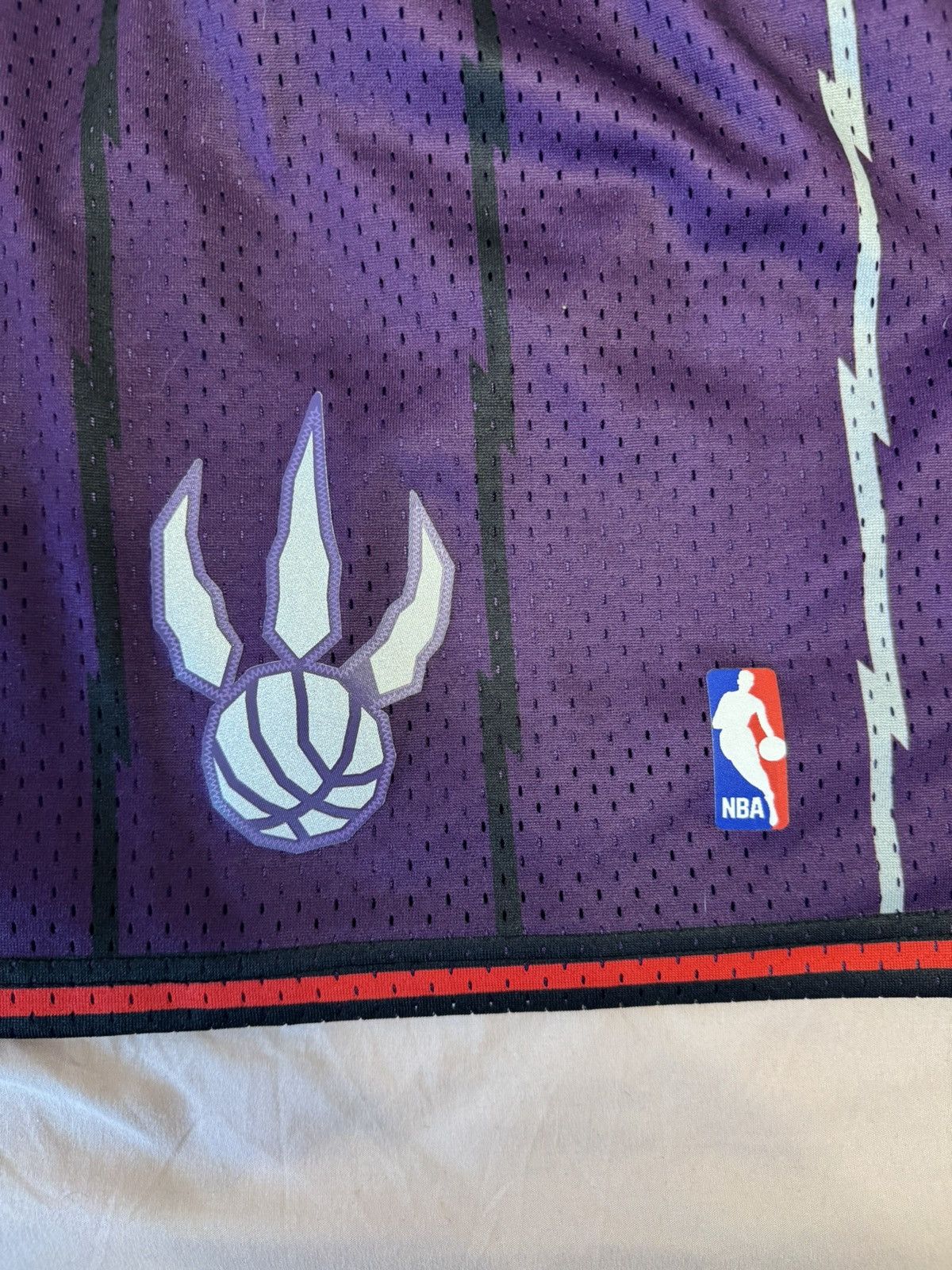 Mitchell & Ness Toronto Raptors Mitchell & Ness Purple Swingman Shorts Size US 38 / EU 54 - 4 Thumbnail
