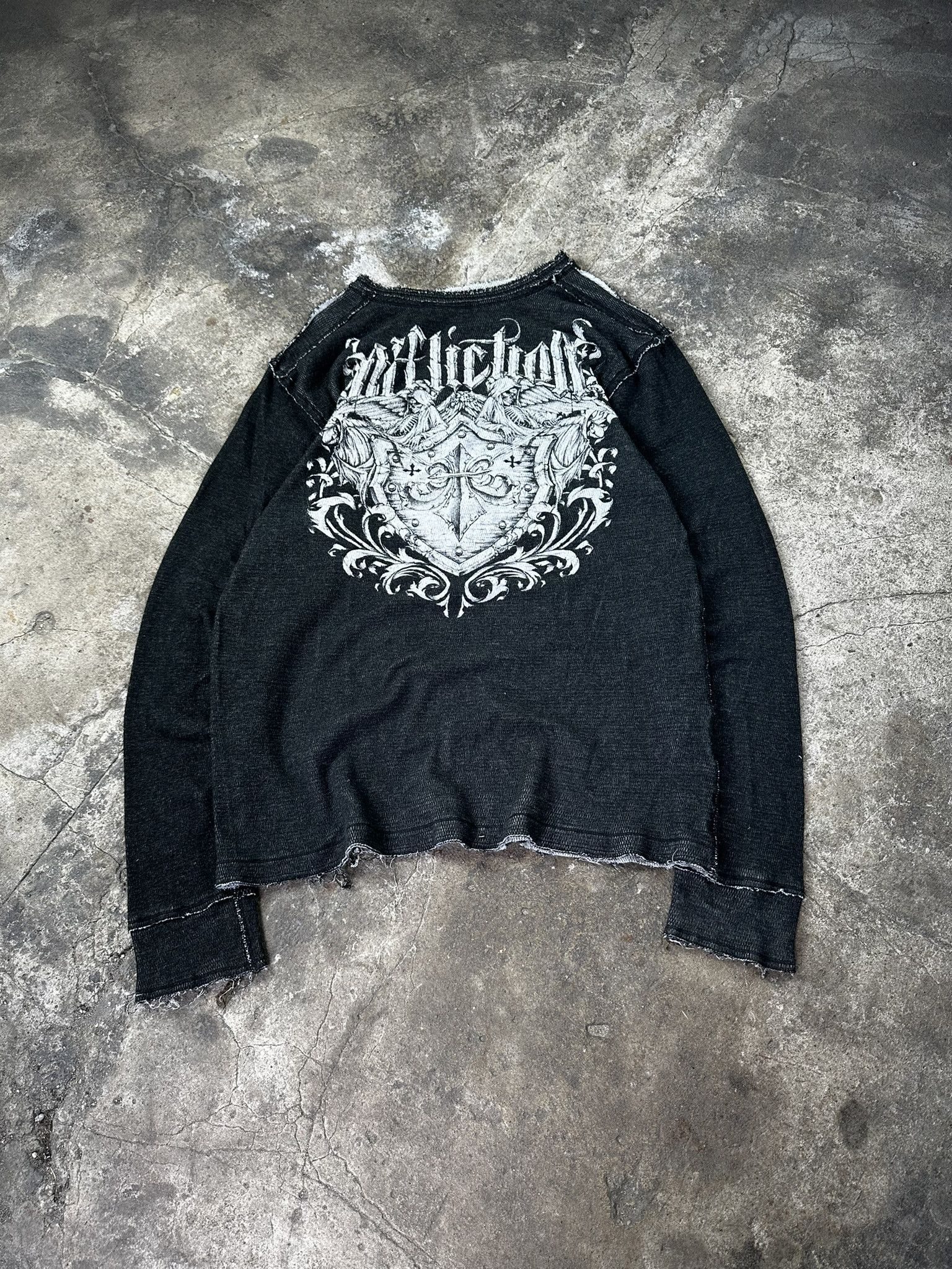 Affliction Crazy Y2k Vintage Real Affliction Hiphop Longsleeve Size US XXL / EU 58 / 5 - 2 Thumbnail