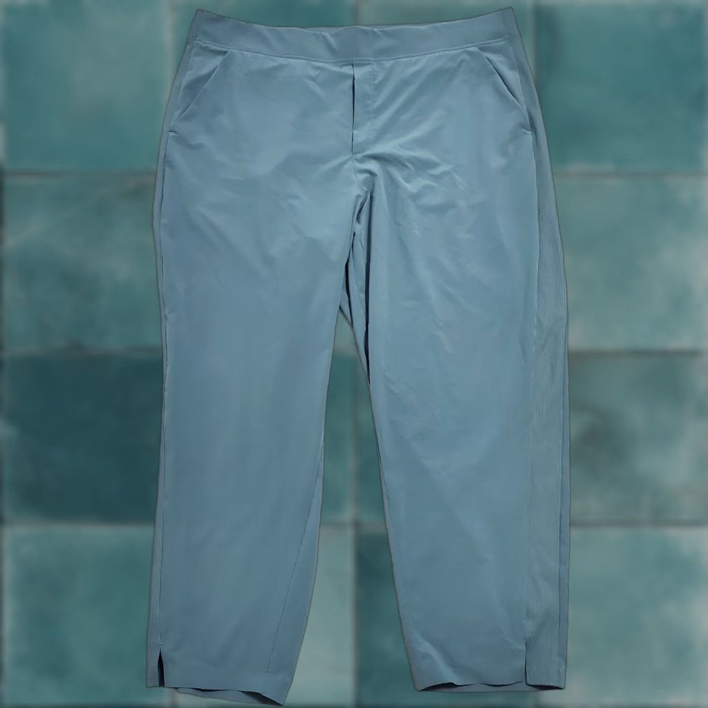 Athleta VINTAGE Athleta Brooklyn Mid Rise Ankle Pant Women Plus 22 Green Pull On Pockets Active Size 40" / US 18 - 1 Thumbnail