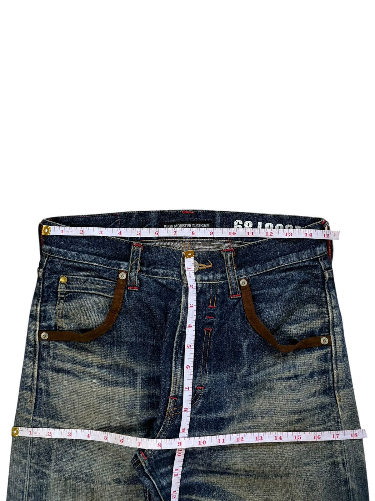 Japanese Brand Hybrid Vintage Japanese Brand Bleached Mud Wash Loose Jeans Size US 30 / EU 46 - 12 Thumbnail