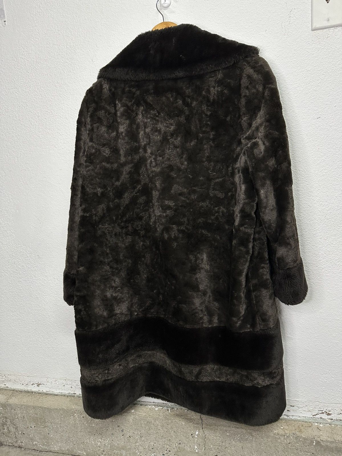 Vintage 1960’s Faux Fur Coat Jacket ILGWU Union Size XL / US 12-14 / IT 48-50 - 2 Thumbnail
