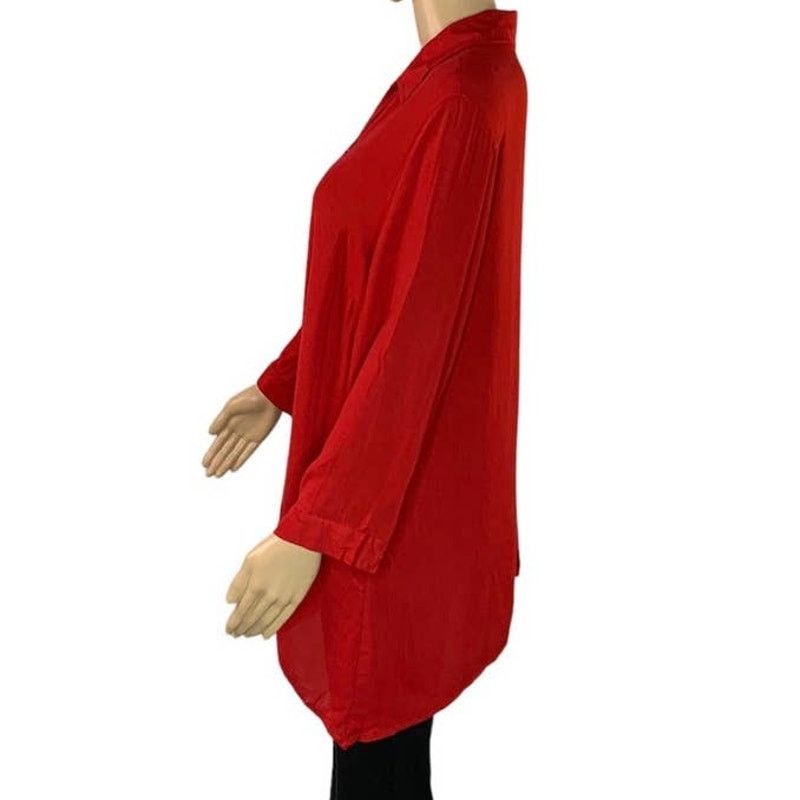 Chicos Chicos Women's Size 1 US 8 Top Tunic Asymmetrical Red NEW Size M / US 6-8 / IT 42-44 - 5 Thumbnail