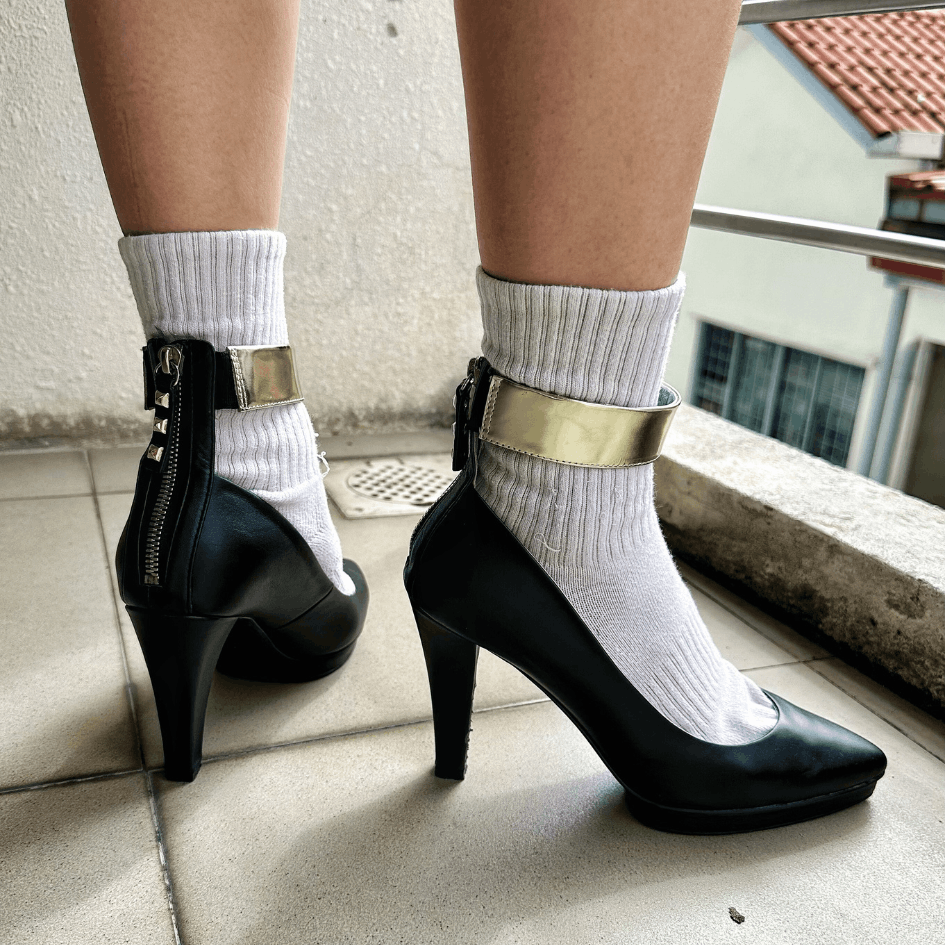 Hysteric Glamour HYSTERIC GLAMOUR Black/Silver Ankle Strap Heels Size US 7 / IT 37 - 1 Thumbnail