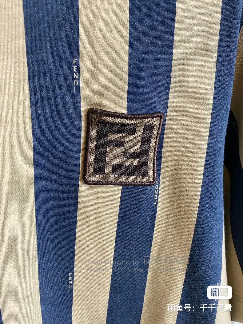 Fendi Fendi Contrasting Striped Letter Logo Short Sleeve T-Shirt Size M / US 6-8 / IT 42-44 - 4 Thumbnail