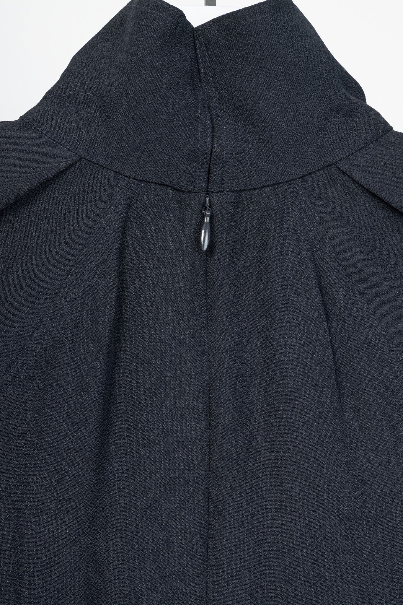 Toteme Toteme Navy High-Neck Crepe Blouse Size S / US 4 / IT 40 - 8 Thumbnail