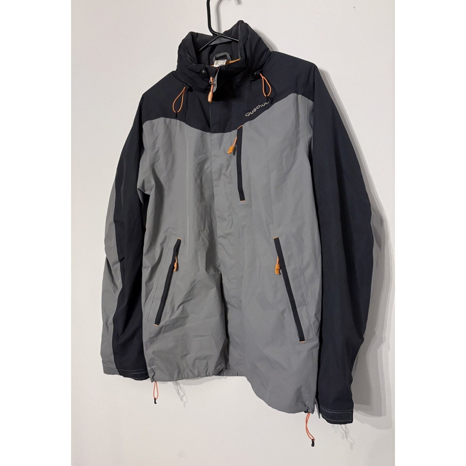 QUENCHLOUD Jacket Womens Quechua L Gray Black Waterproof Hiking Shell Size US XL / EU 56 / 4 - 3 Thumbnail