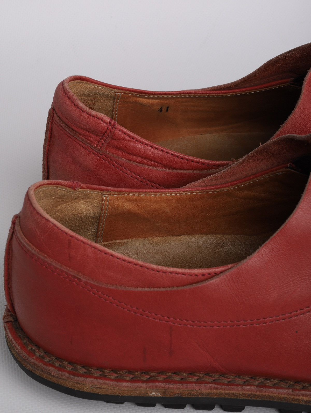 Trippen Trippen Leather Red Shoes Avantgarde Low Size US 11 / IT 41 - 8 Thumbnail
