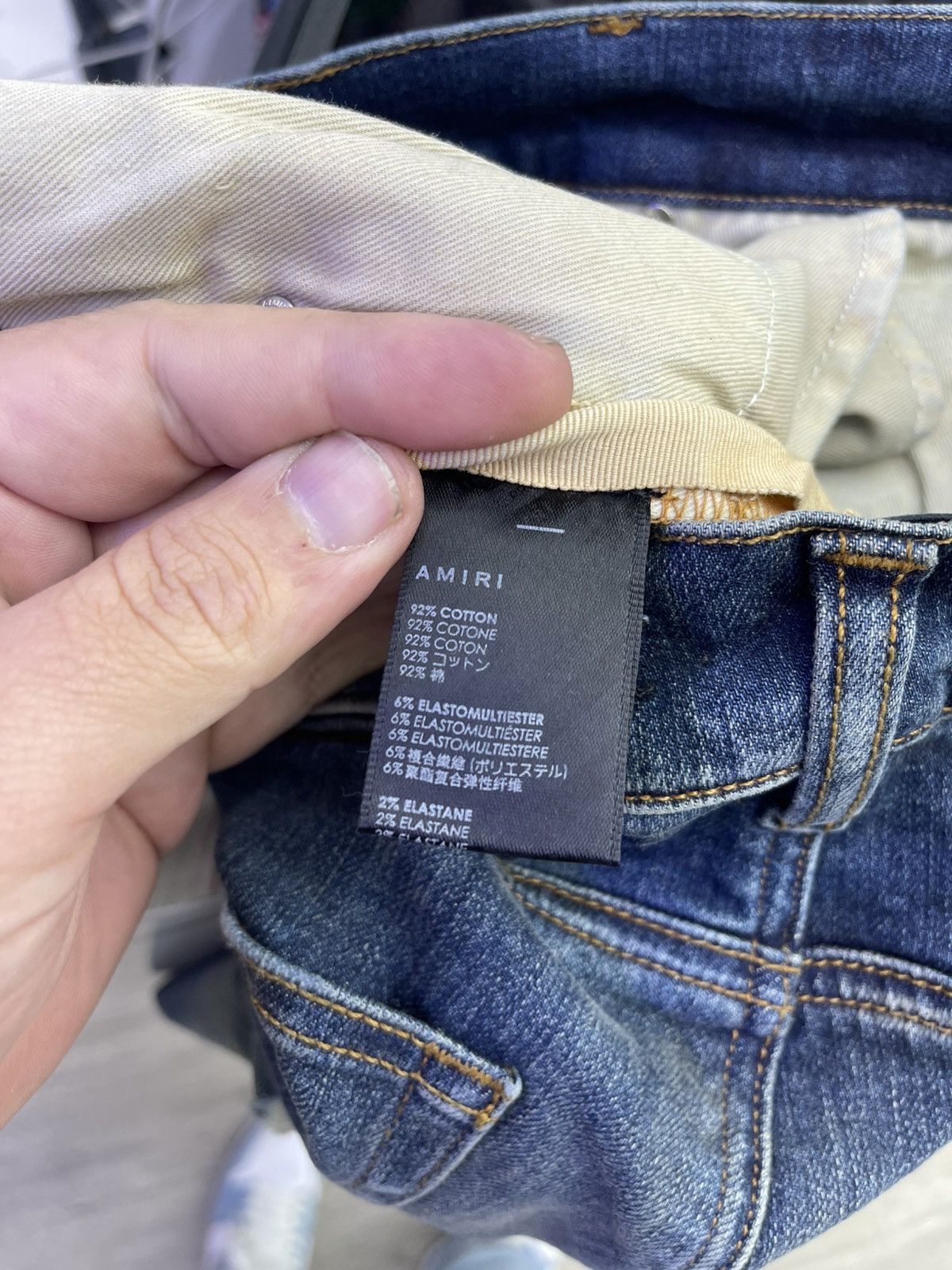 Amiri Amiri MX1 jeans (dark blue/orange) Size US 33 - 9 Thumbnail