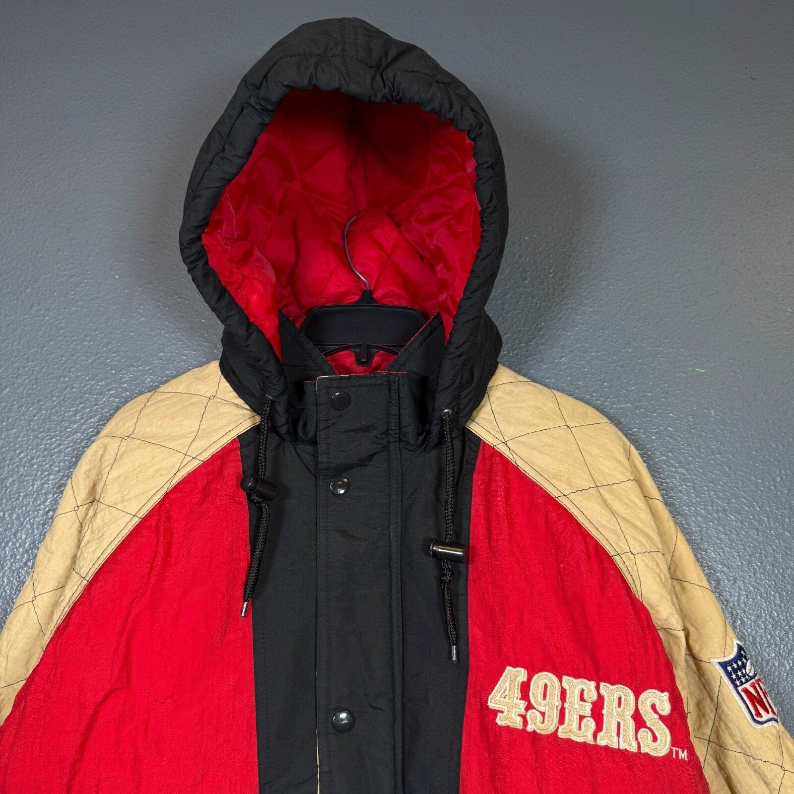 Starter Srarter XL black down jacket 49ERS NFL San Francisco Vintage Size US XL / EU 56 / 4 - 9 Thumbnail