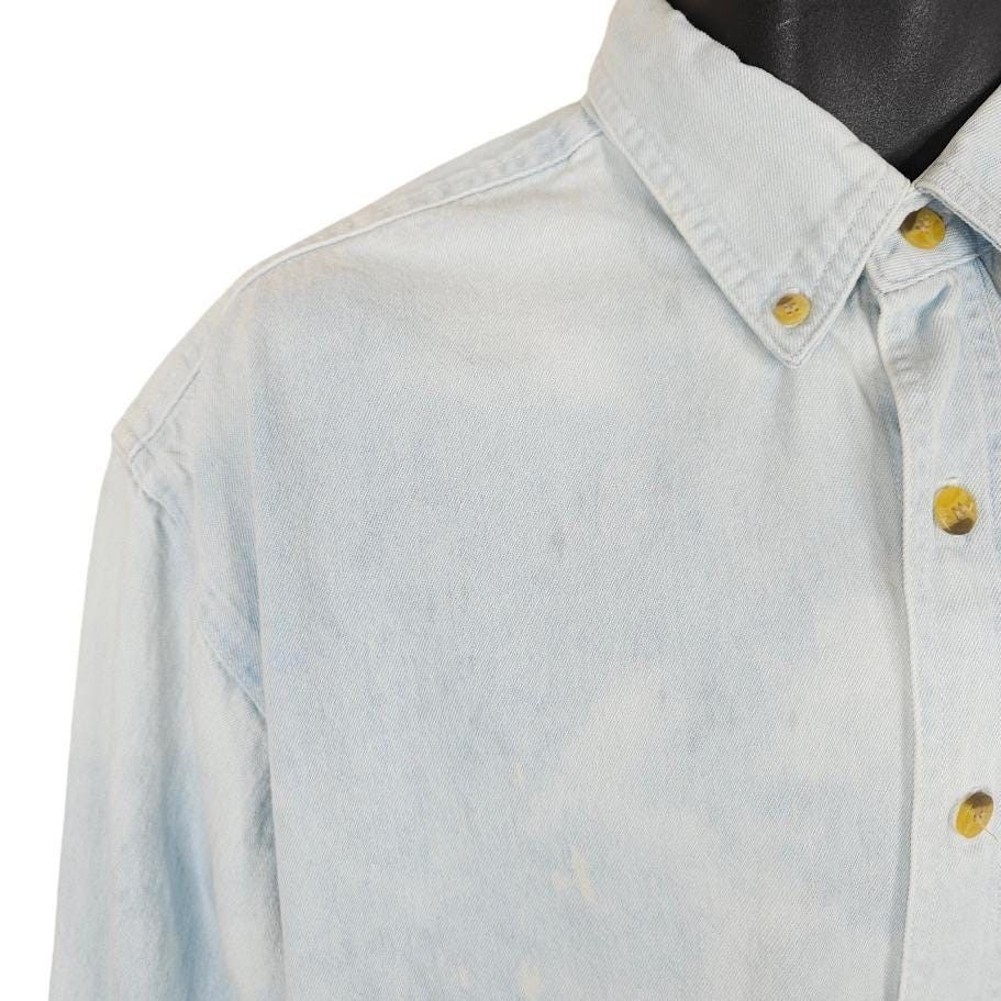 Vintage Vintage New Orleans Denim Shirt Mens Size Large Blue 90s Size US L / EU 52-54 / 3 - 2 Thumbnail