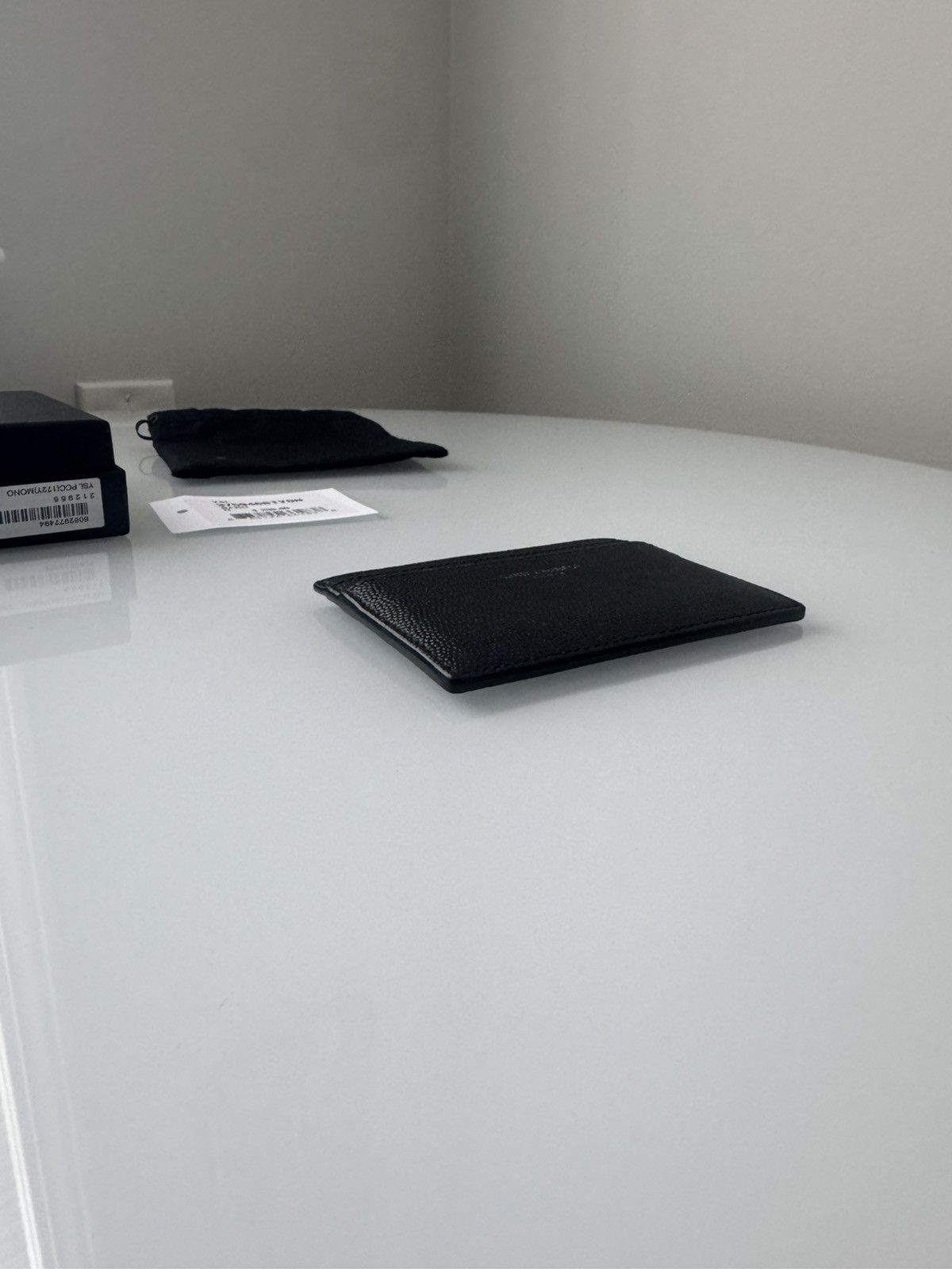 Saint Laurent Paris Leather Saint Laurent Black Caviar Calfskin Card Case YSL Size ONE SIZE - 15 Thumbnail
