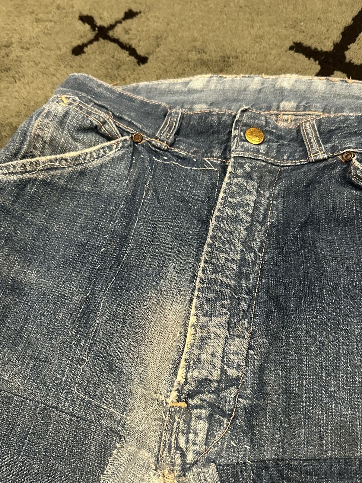 Lee × Levi's × Vintage Vintage 1960’s Big Smith Distressed and Repaired Denim Size US 30 / EU 46 - 14 Thumbnail