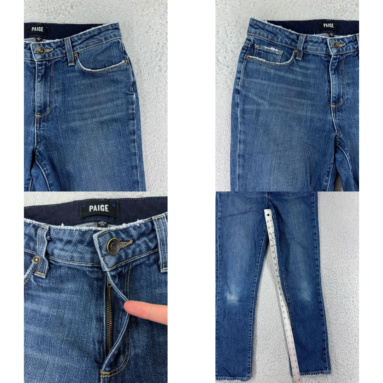 Paige Paige Jeans Womens 26 Blue Denim Anthropologie Julia Straight Leg Cotton Size 26" / US 2 / IT 38 - 8 Thumbnail