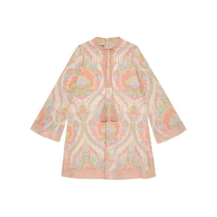 Gucci Gucci SS22 Silk Printed Long Sleeve Dress Size M / US 6-8 / IT 42-44 - 1 Thumbnail