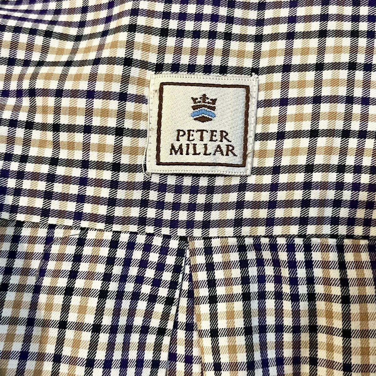 Peter Millar Peter Millar XL Button-Down Shirt Purple Tan Black Plaid Size US XL / EU 56 / 4 - 9 Thumbnail