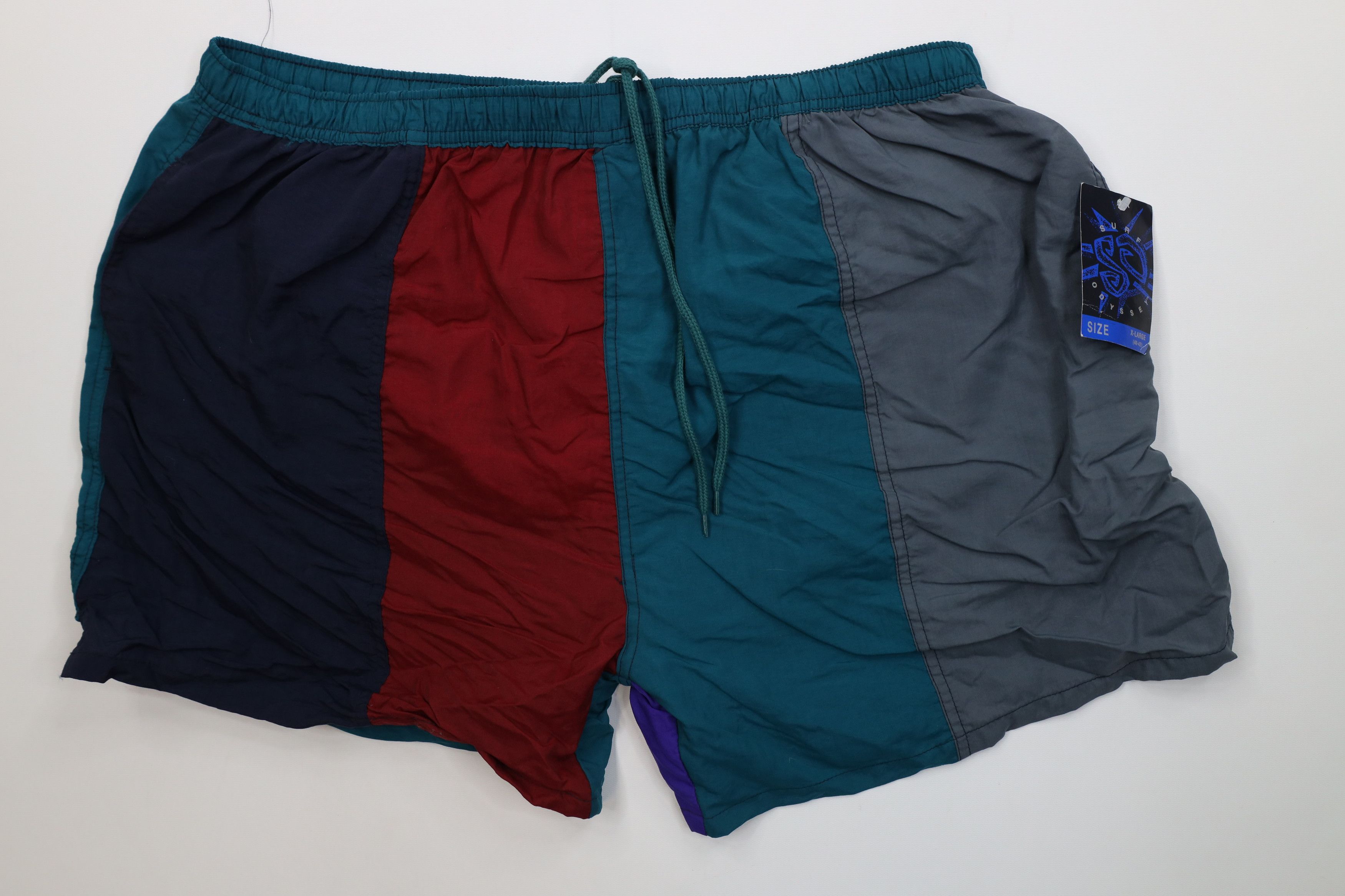 Vintage Deadstock Vintage 90s Streetwear Block Lined Shorts Trunks Size US 36 / EU 52 - 1 Thumbnail