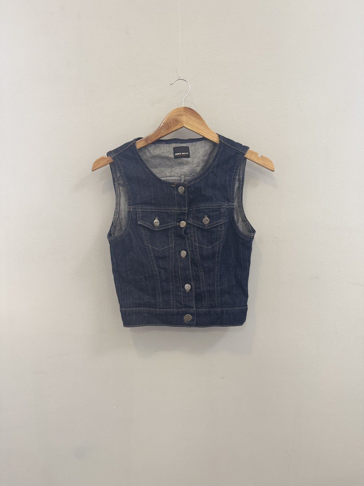 Miss Sixty Miss Sixty Y2K Vest Avant Gard Japanese Denim Style Size S Size S / US 4 / IT 40 - 1 Thumbnail