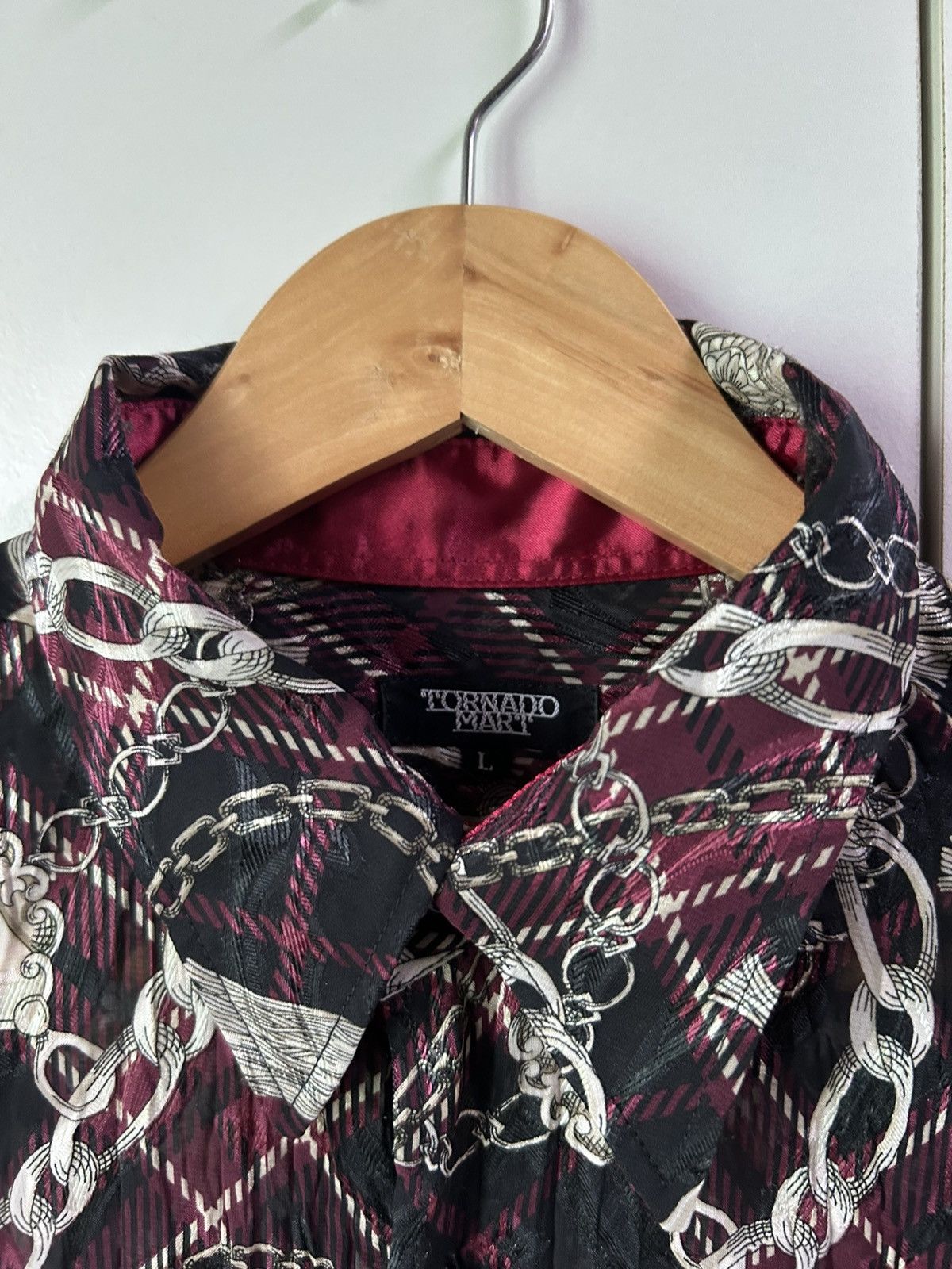 Tornado Mart Archive Baroque Chain Print Crinkle Shirt Size US L / EU 52-54 / 3 - 10 Thumbnail