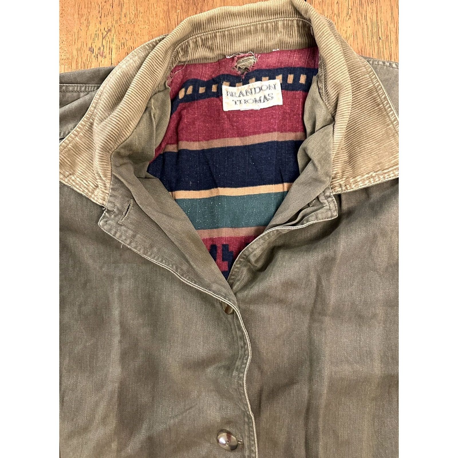 Vintage VINTAGE Brandon Thomas Aztec Flannel Lined Work Jacket XL Unisex Adults Jacket Size US XL / EU 56 / 4 - 4 Thumbnail