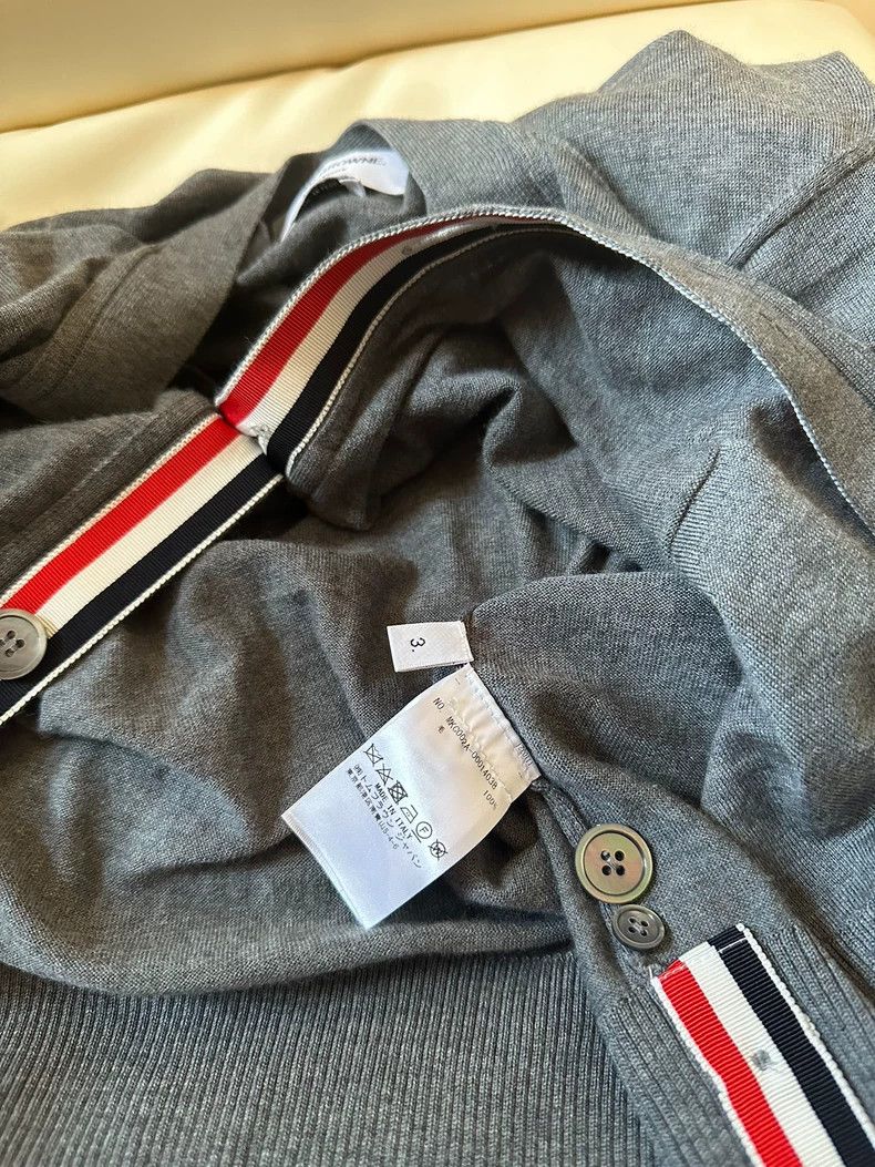 Thom browne Knitted wool cardigan sweater 2503-Nextarrow