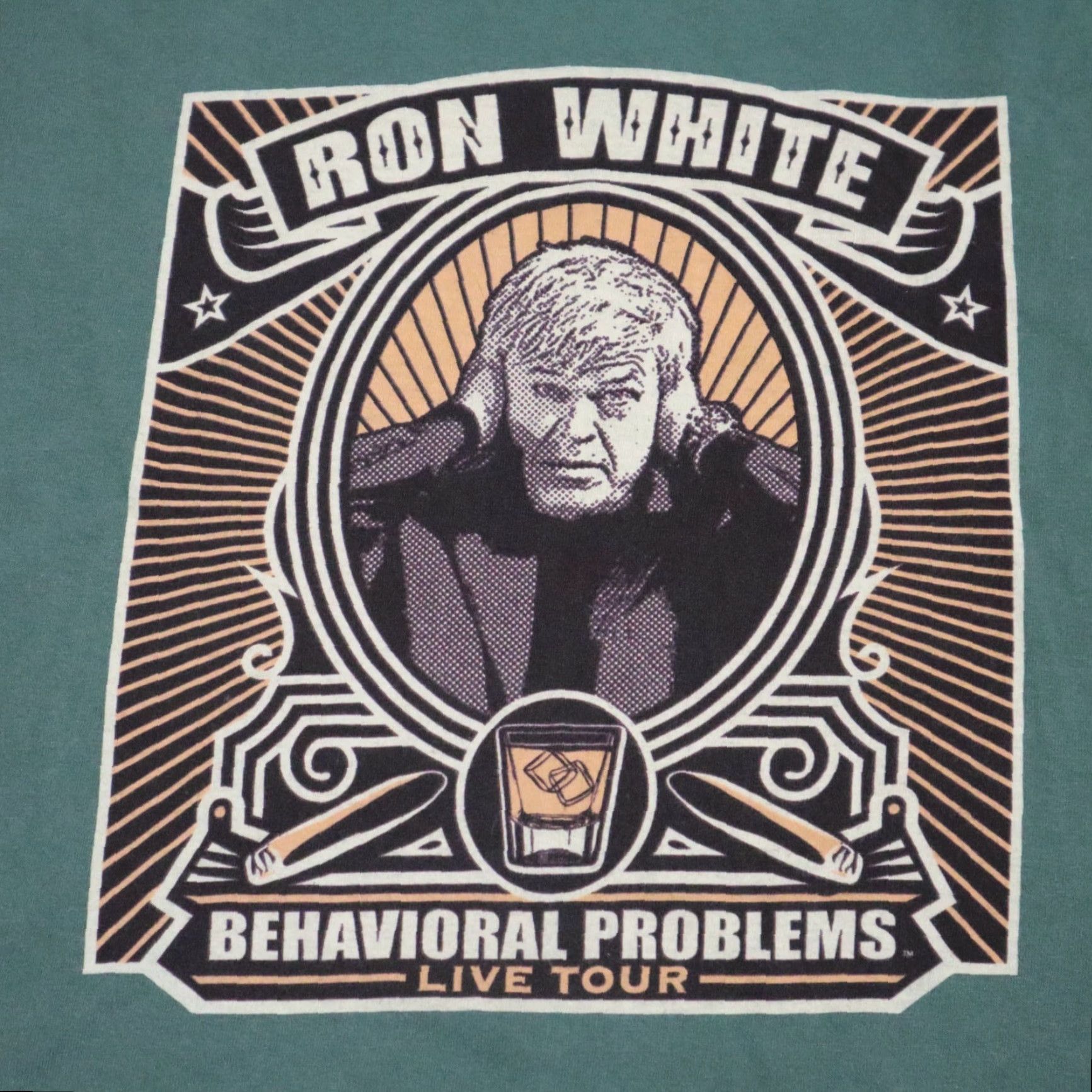 Gildan VINTAGE Ron White Comedy Shirt XL Green Stand Up 2000s Mens Gildan Ultra Cotton T-Shirt Logo Size US XL / EU 56 / 4 - 2 Thumbnail