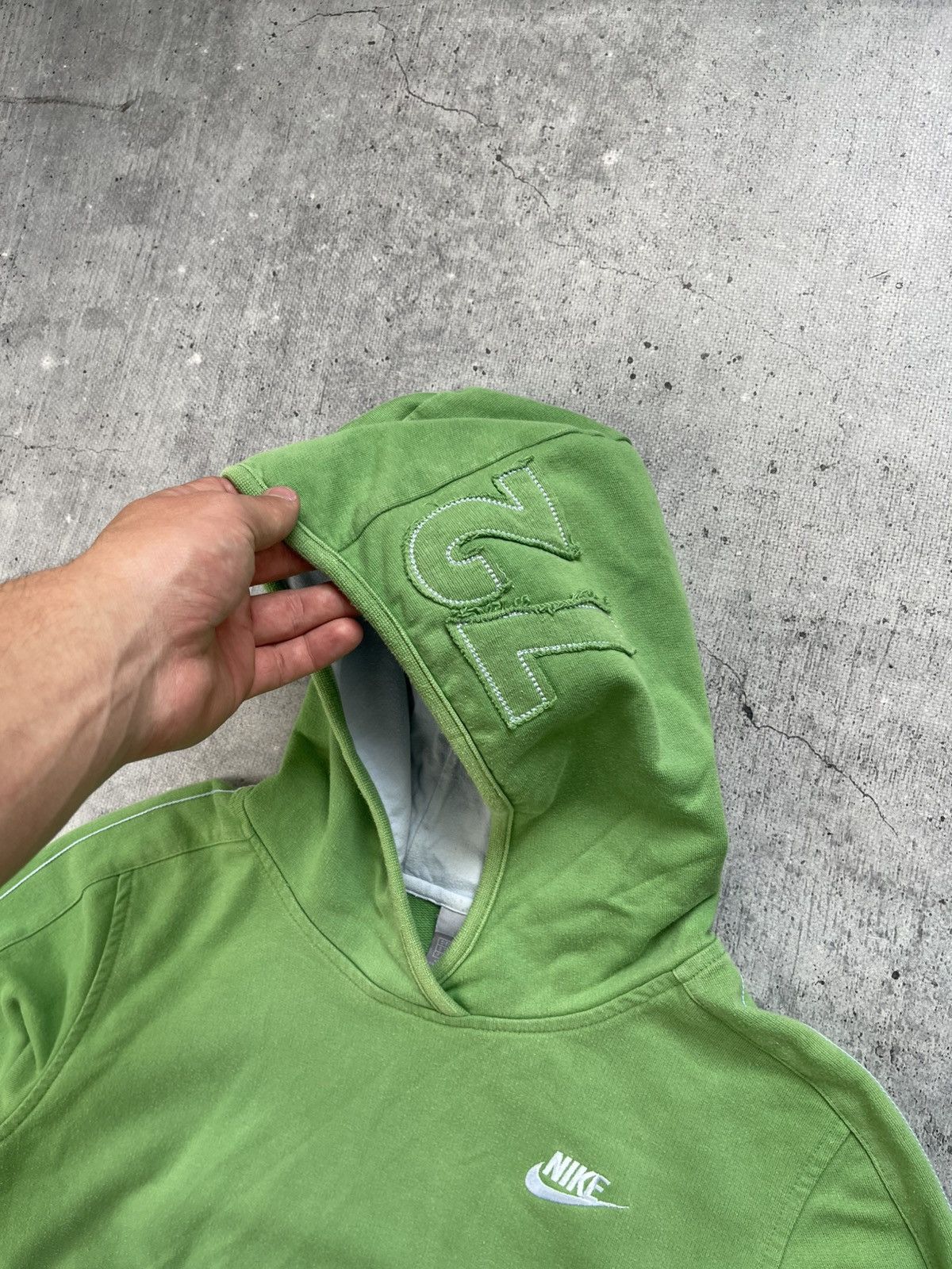 Nike Vintage Y2k Nike Hoodie Big Swoosh Womens Streetwear Size M / US 6-8 / IT 42-44 - 5 Thumbnail