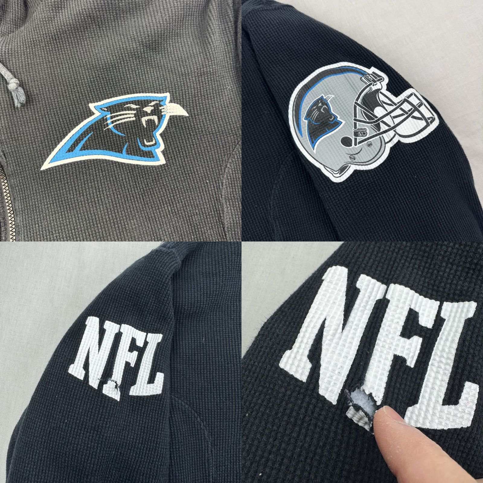 NFL VINTAGE NFL Carolina Panthers Reversible Hoodie Men 2XL Black Graphic Print Y2K Sports Size US XXL / EU 58 / 5 - 8 Thumbnail