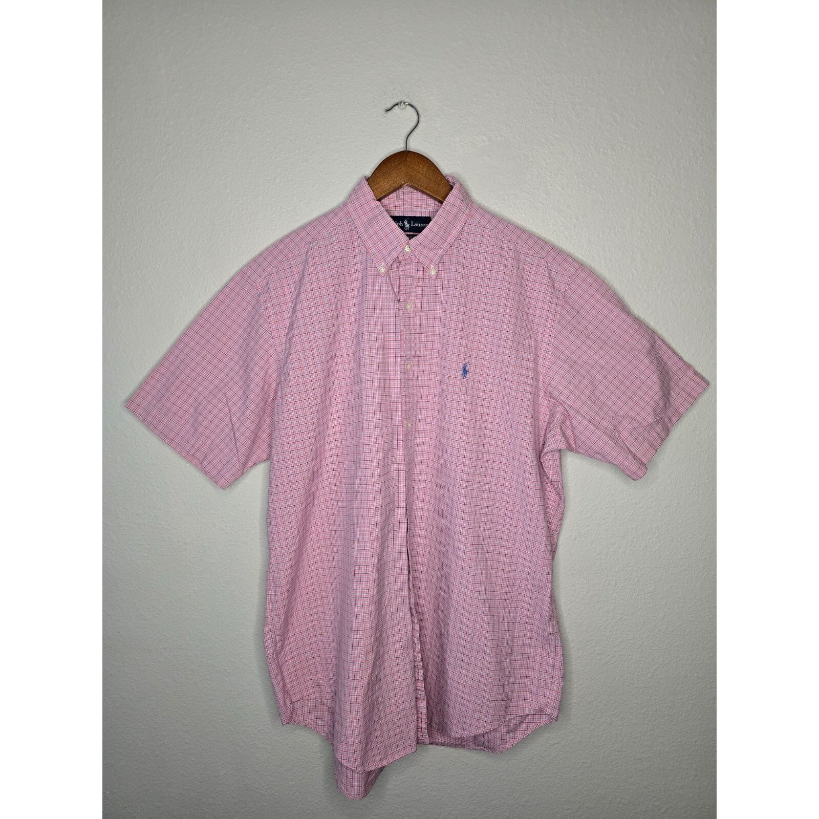 Ralph Lauren Vintage Ralph Lauren Button Up Pink Shirt Plaid Large RL Size US L / EU 52-54 / 3 - 1 Thumbnail