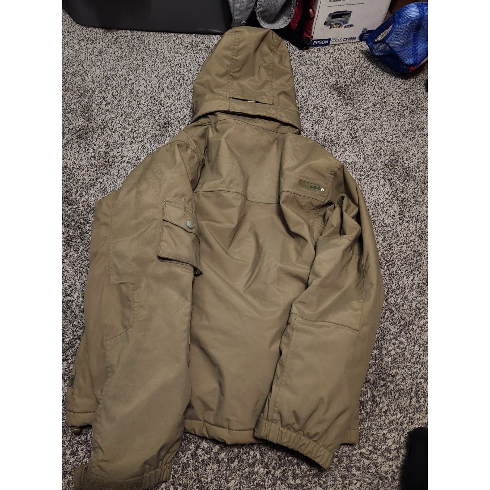Vintage Planet Earth Snowboard Ski Jacket Green Womens L Hooded Waterproof Vented Softshell Zipper Winter Regular Size Size 36" / US 14 / IT 50 - 3 Thumbnail