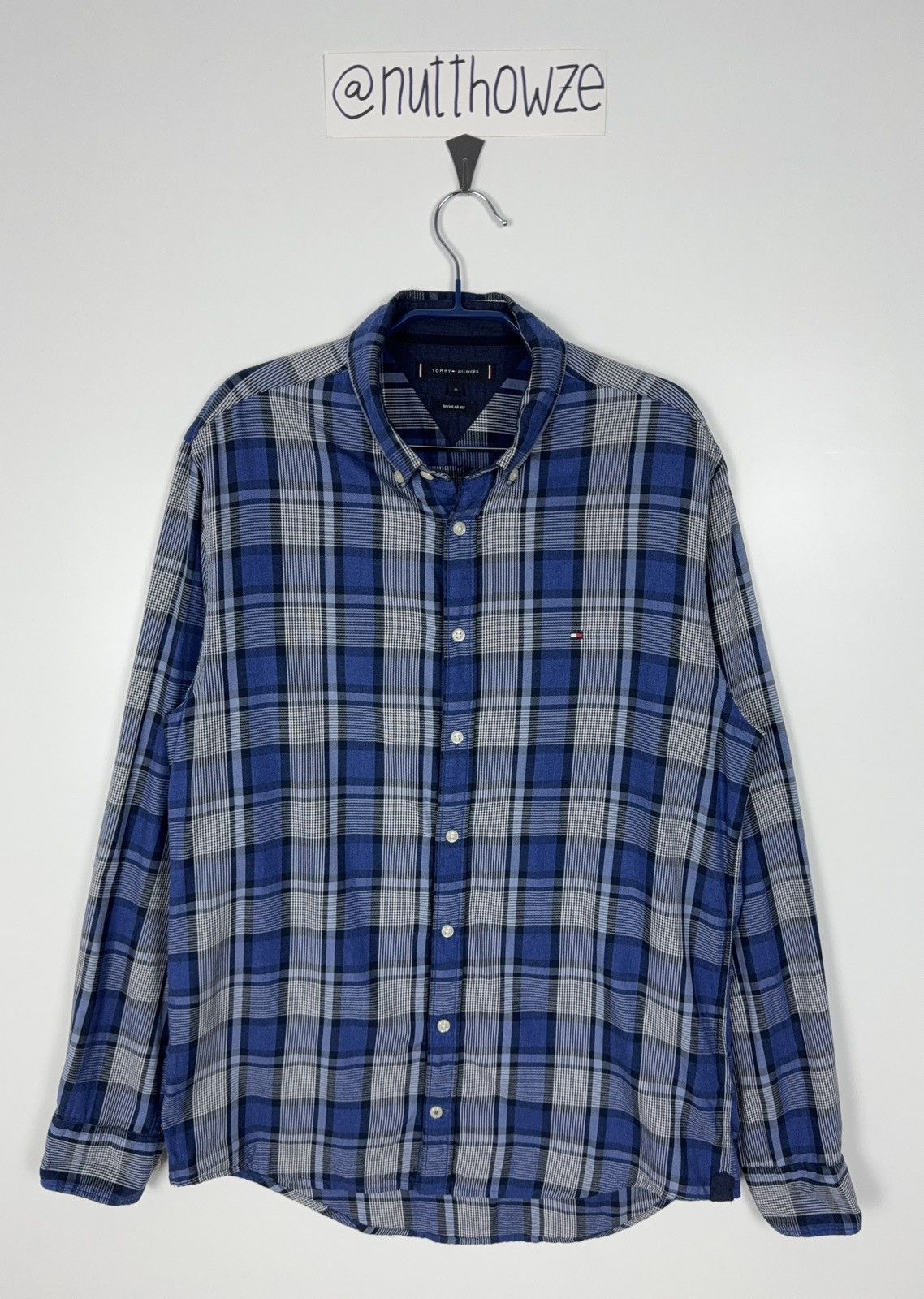 Polo Ralph Lauren Tommy Hilfiger Hounds Tooth Plaid Checkered Button Up Shirt Size US M / EU 48-50 / 2 - 1 Thumbnail