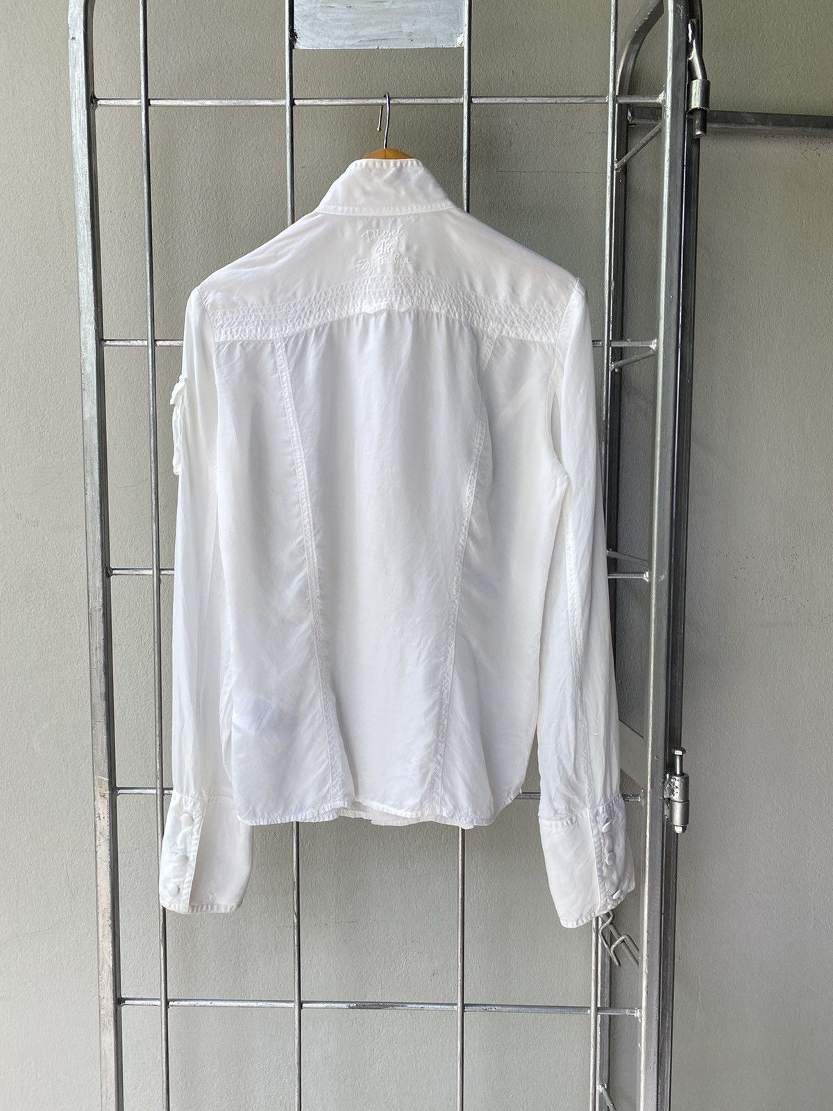 Diesel DIESEL White High-Collar Blouse Shirt Size S / US 4 / IT 40 - 21 Thumbnail