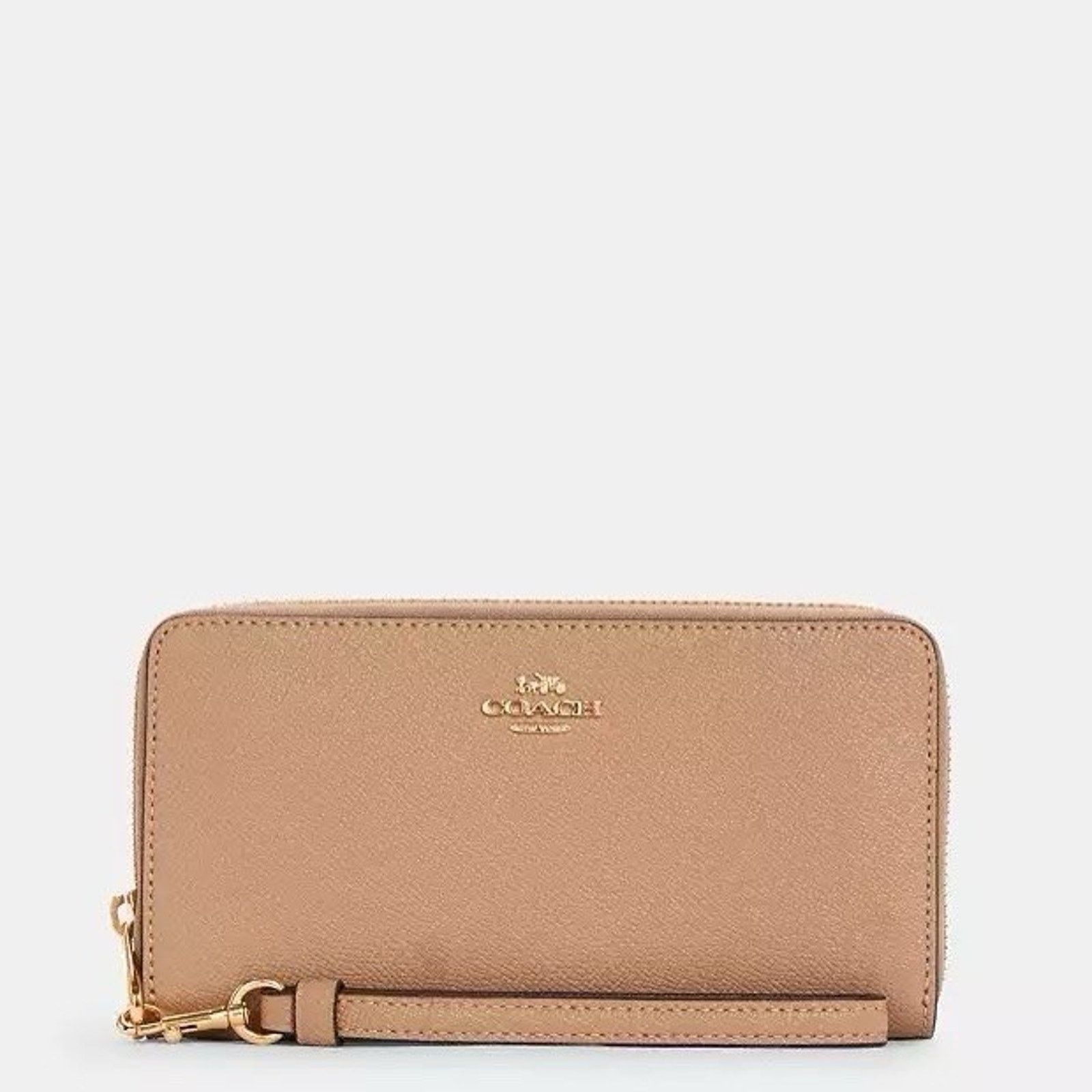 Coach NWT Coach C3441 Long Zip Around Wallet Wristlet Taupe Size ONE SIZE - 4 Thumbnail