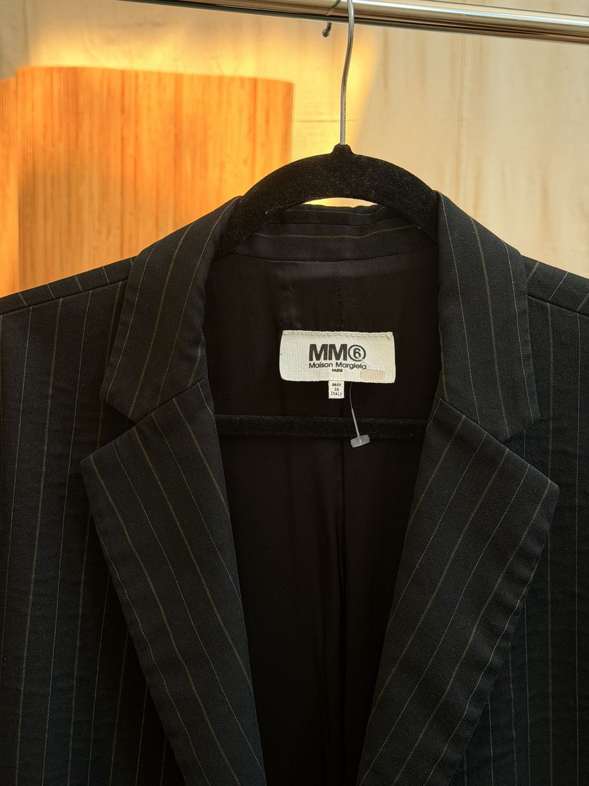 MM6 MM6 Maison Margiela black pinstripe Blazer jacket Size 42R - 2 Thumbnail