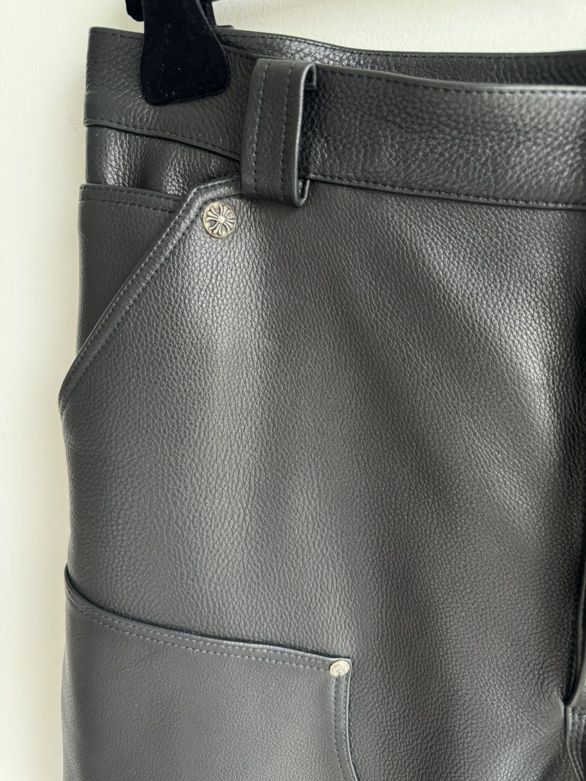 Chrome Hearts CHROME HEARTS LEATHER CARPENTER PANTS VERY RARE Size US 34 / EU 50 - 7 Thumbnail