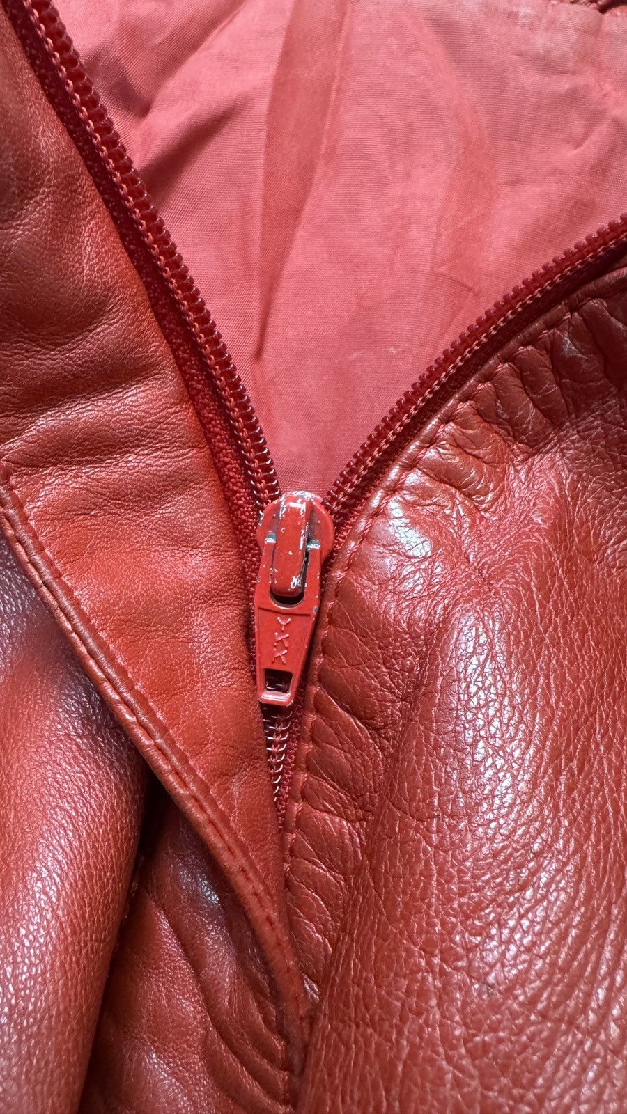 Genuine Leather 90s Vintage Oversized Leather Bomber Jacket balenciaga gucci Size S / US 4 / IT 40 - 11 Thumbnail
