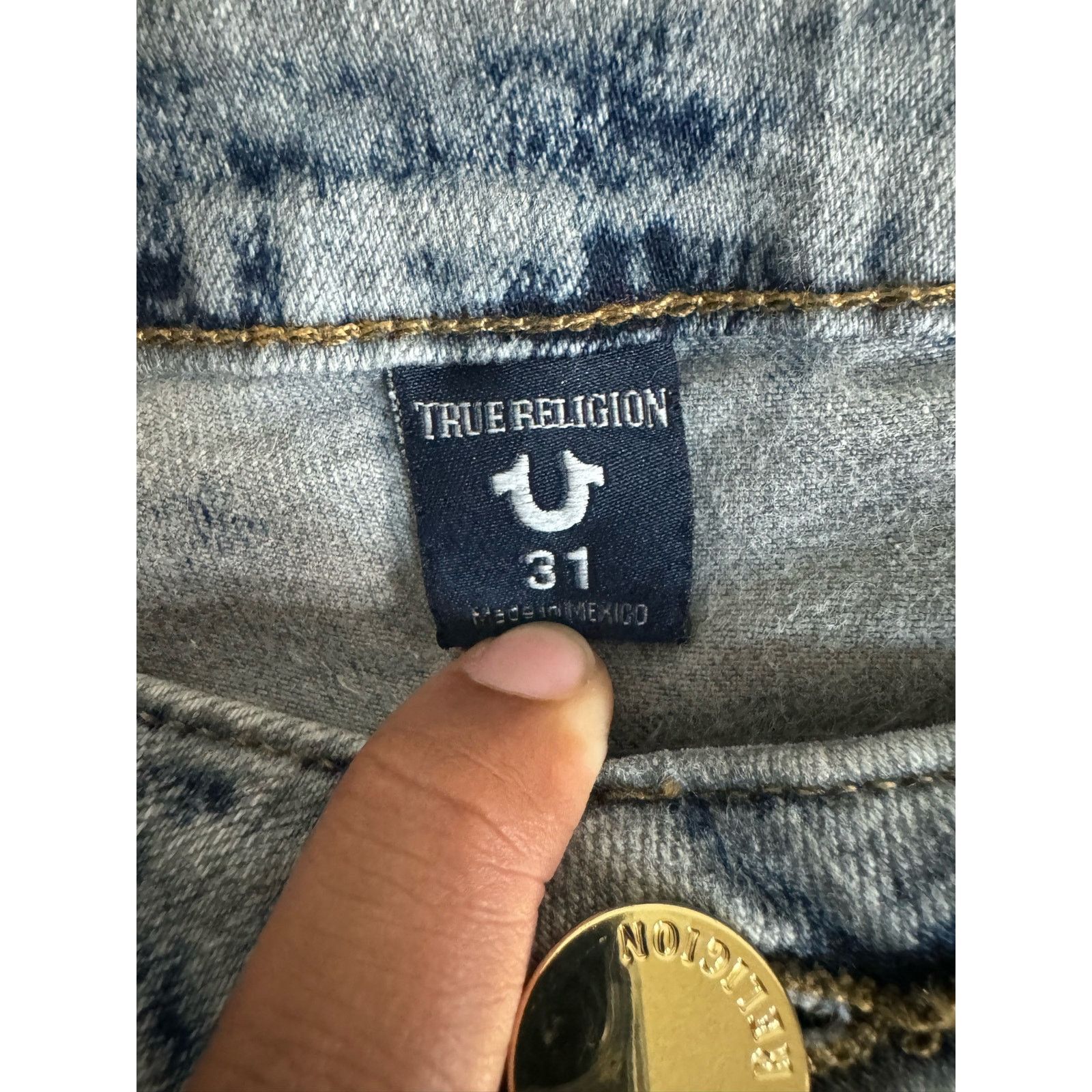 True Religion True Religion Jennie Curvy Skinny Jean Marble Moon Women 31" Size 31" - 6 Thumbnail