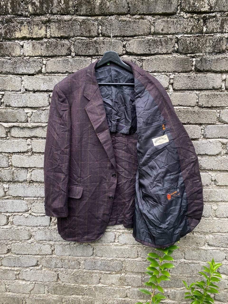 Japanese Brand × Vintage Vintage 80s Casanovas Casino Wool Plaid Blazer Size US XL / EU 56 / 4 - 6 Thumbnail