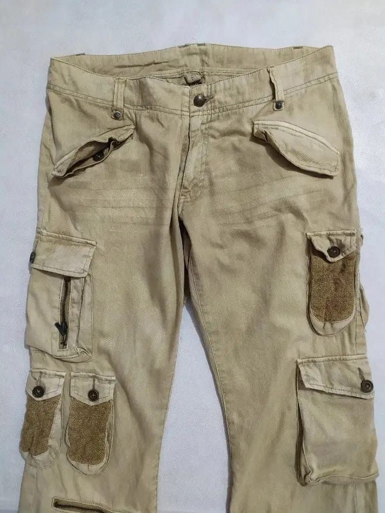 Japanese Brand Daily News Japan Multipocket Cargo Tactical Flared Pants Size US 33 - 2 Thumbnail