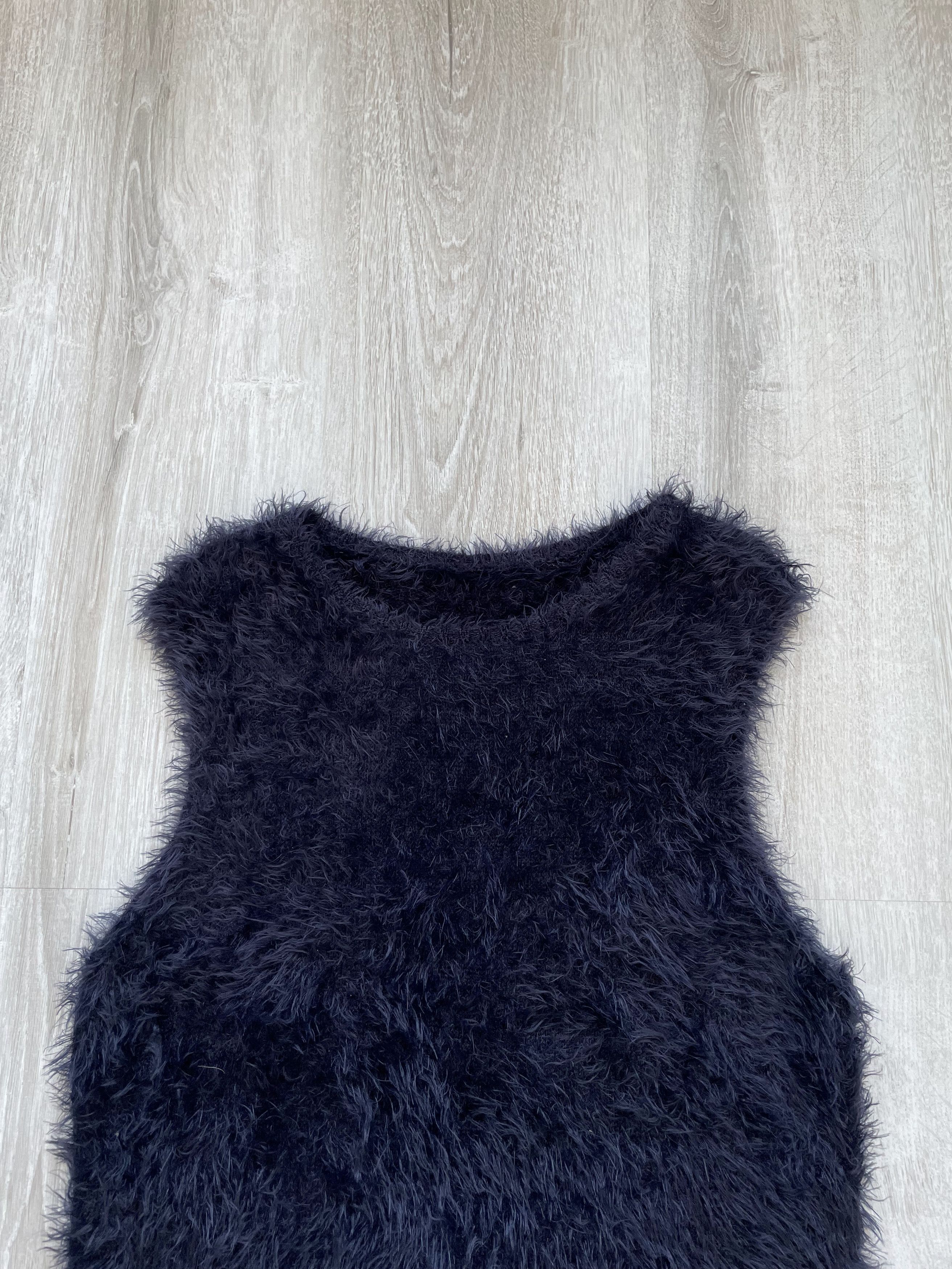 If Six Was Nine Vintage Y2K Fuzzy Mohair Style Tank Top Size S / US 4 / IT 40 - 2 Thumbnail