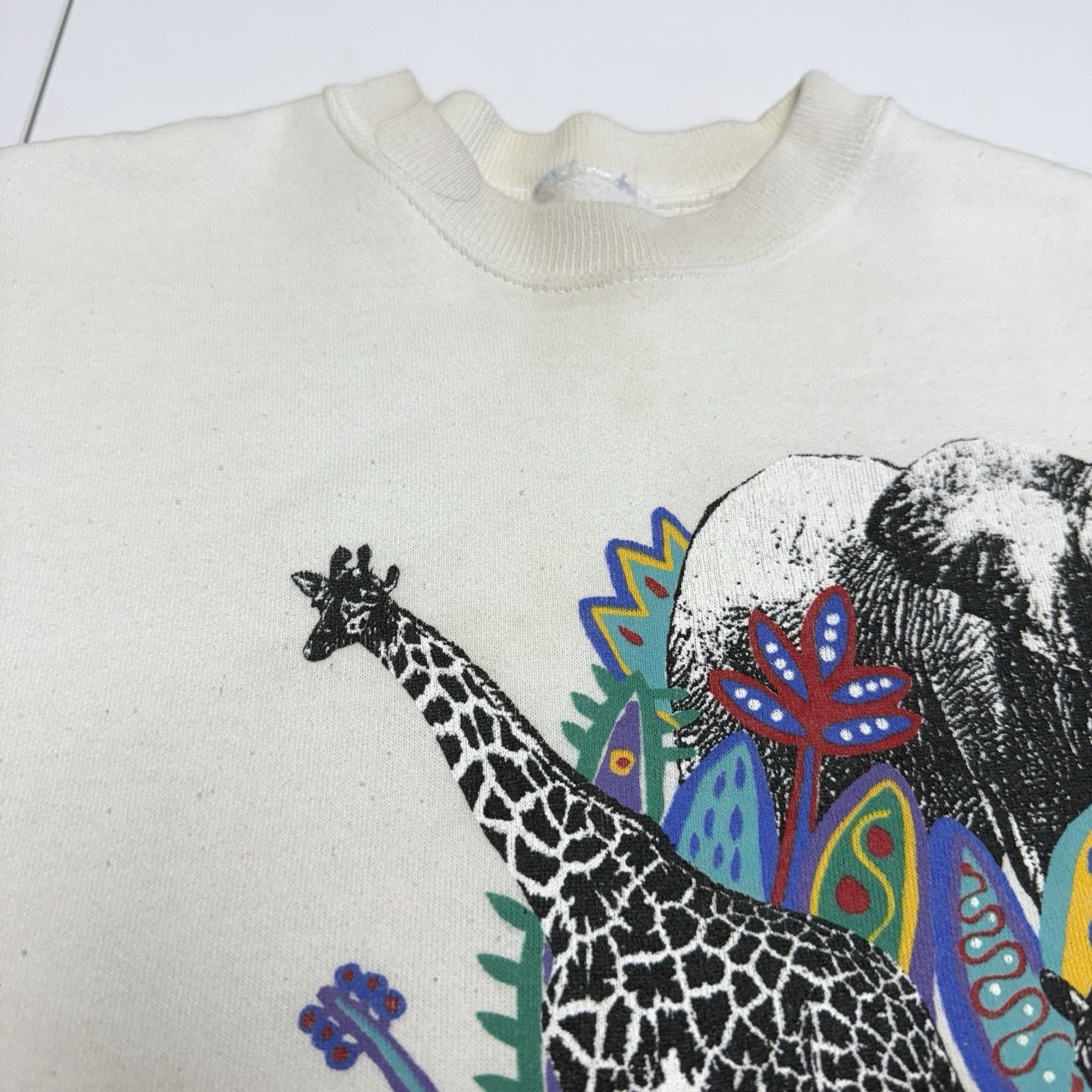 Vintage Vintage San Diego Zoo Sweatshirt Mens M 23x25.5 White Nature Size US M / EU 48-50 / 2 - 7 Thumbnail