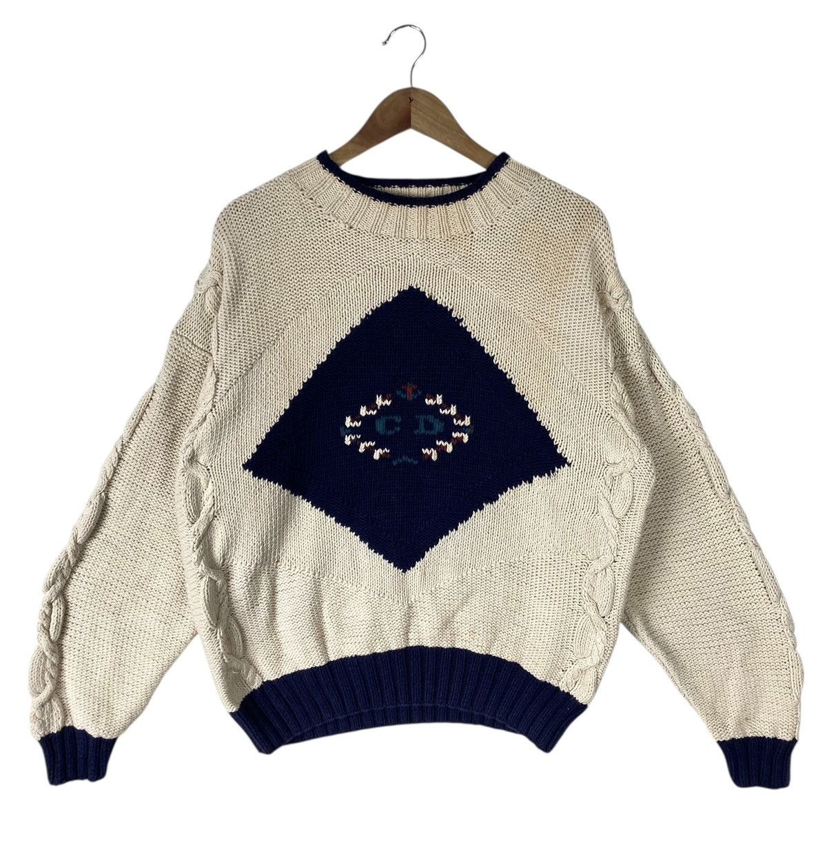 Christian Dior Monsieur Vintage Christian Dior Monsieur Hand Knitted Knitwear Usa Size US L / EU 52-54 / 3 - 2 Thumbnail