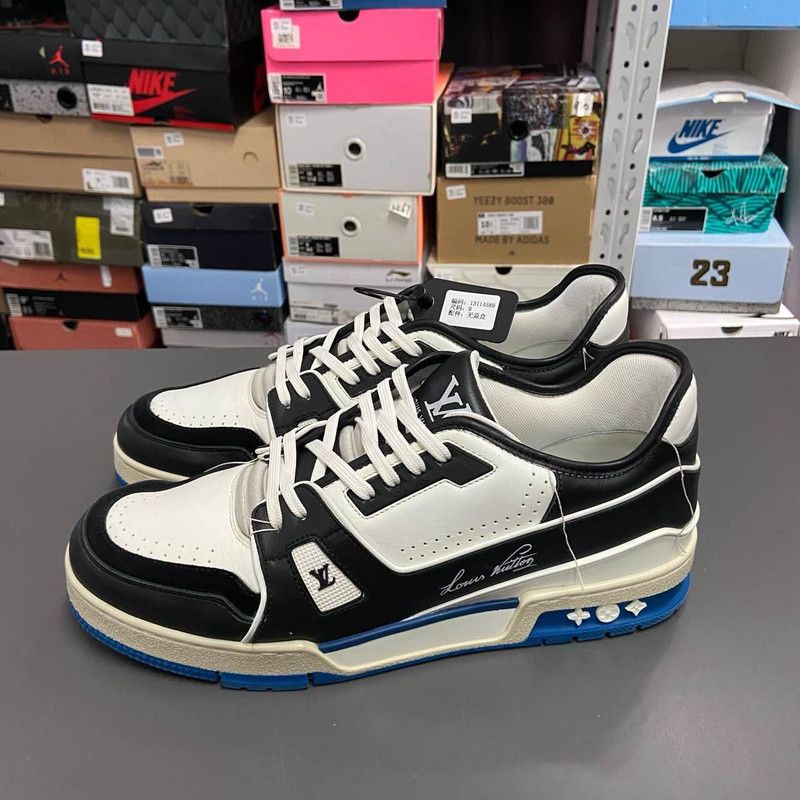 Louis Vuitton Louis Vuitton Trainer Black and Blue Sneakers 0079 Size US 10 / IT 40 - 1 Thumbnail