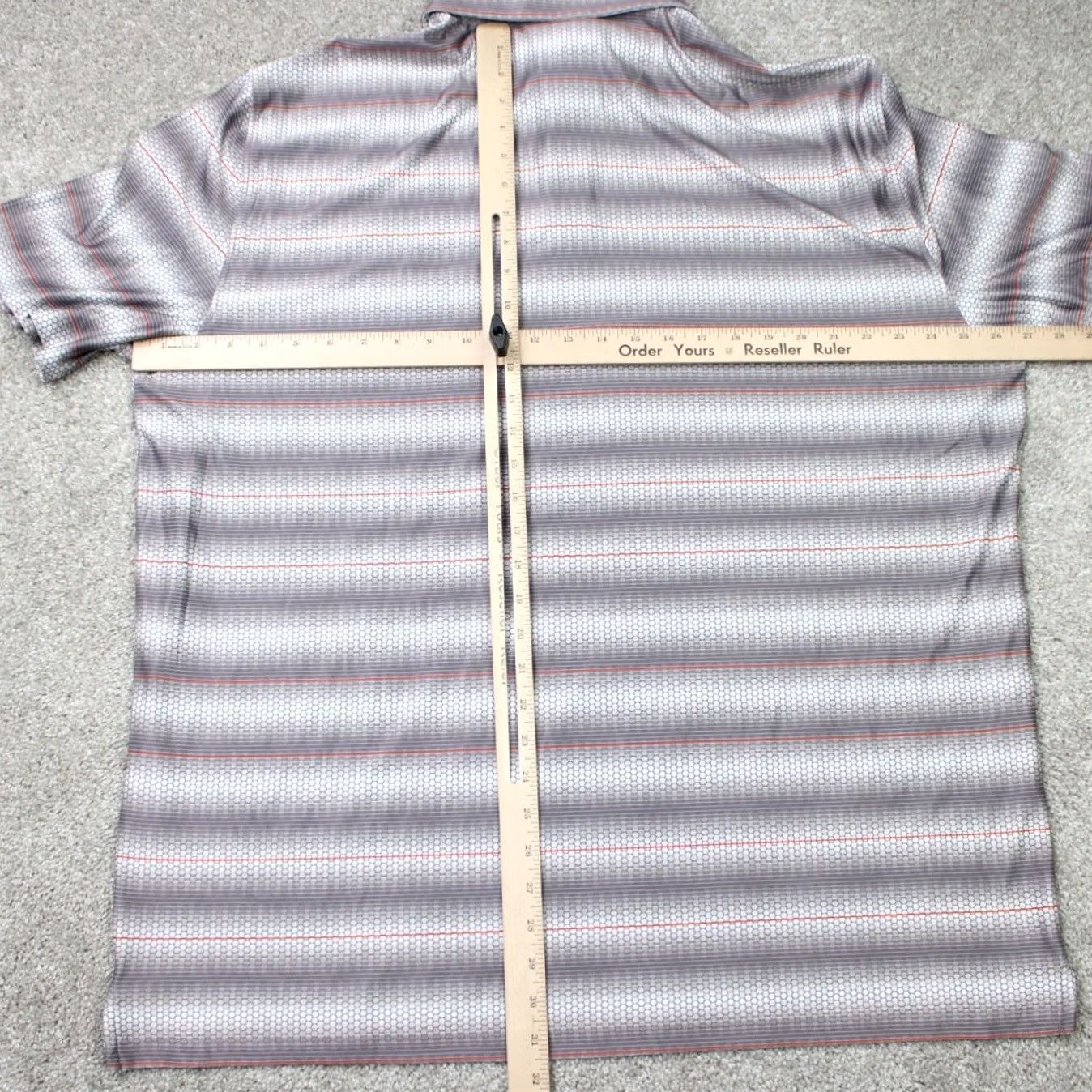 Vintage Chase 54 Polo Shirt Mens 2XL XXL Gray/Orange Geometric Golf Stretch Short Sleeve Polo Shirt Mens 2XL Size US XXL / EU 58 / 5 - 7 Thumbnail