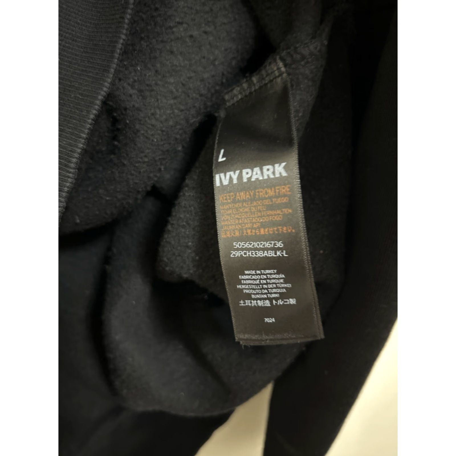 Ivy Park IVY PARK Hoodie Womens Large Black Logo Hooded Pullover Size L / US 10 / IT 46 - 7 Thumbnail