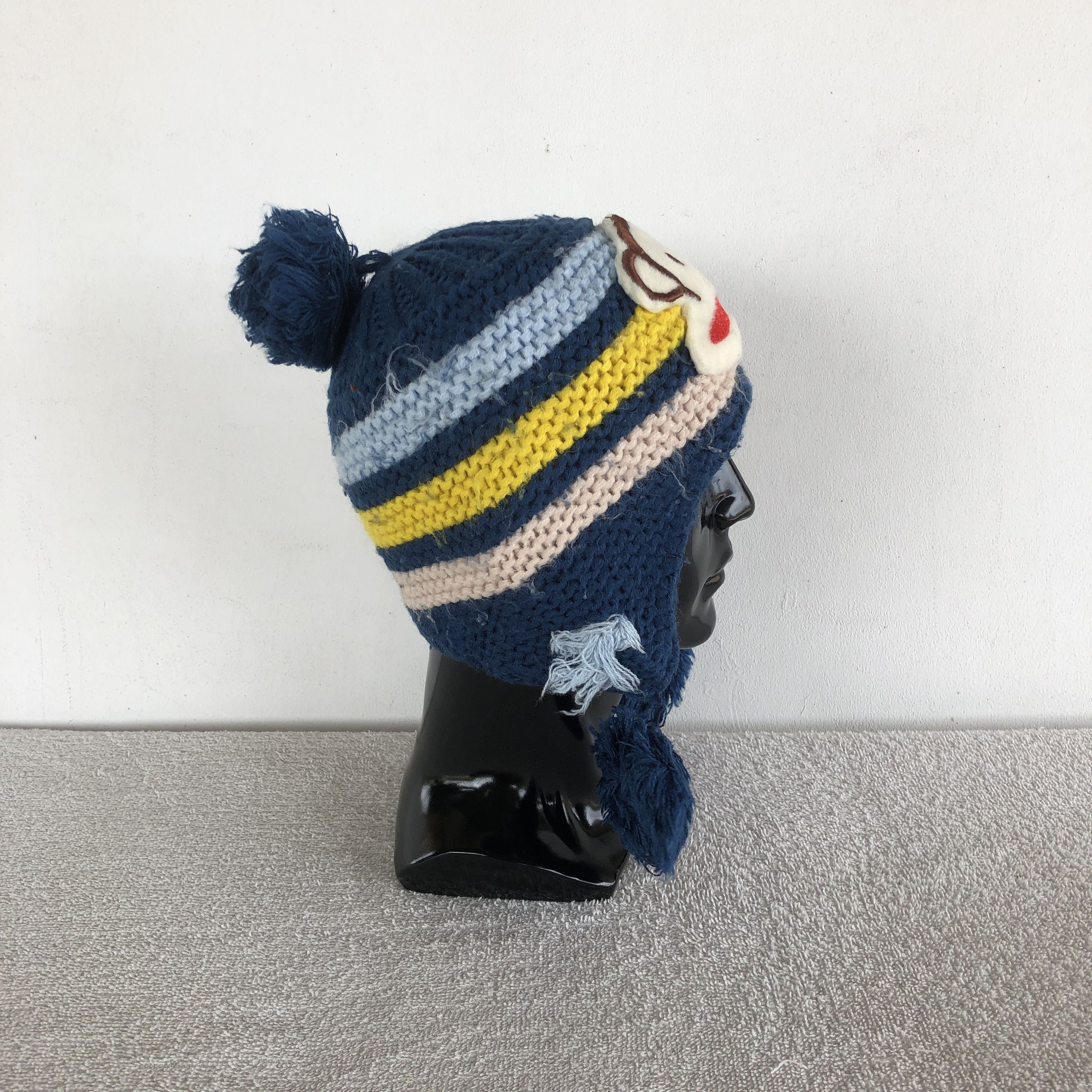 Japanese Brand × Other Vintage Y2K Paul Frank Earflap Beanie Knit Snow Caps Hats Size ONE SIZE - 3 Thumbnail