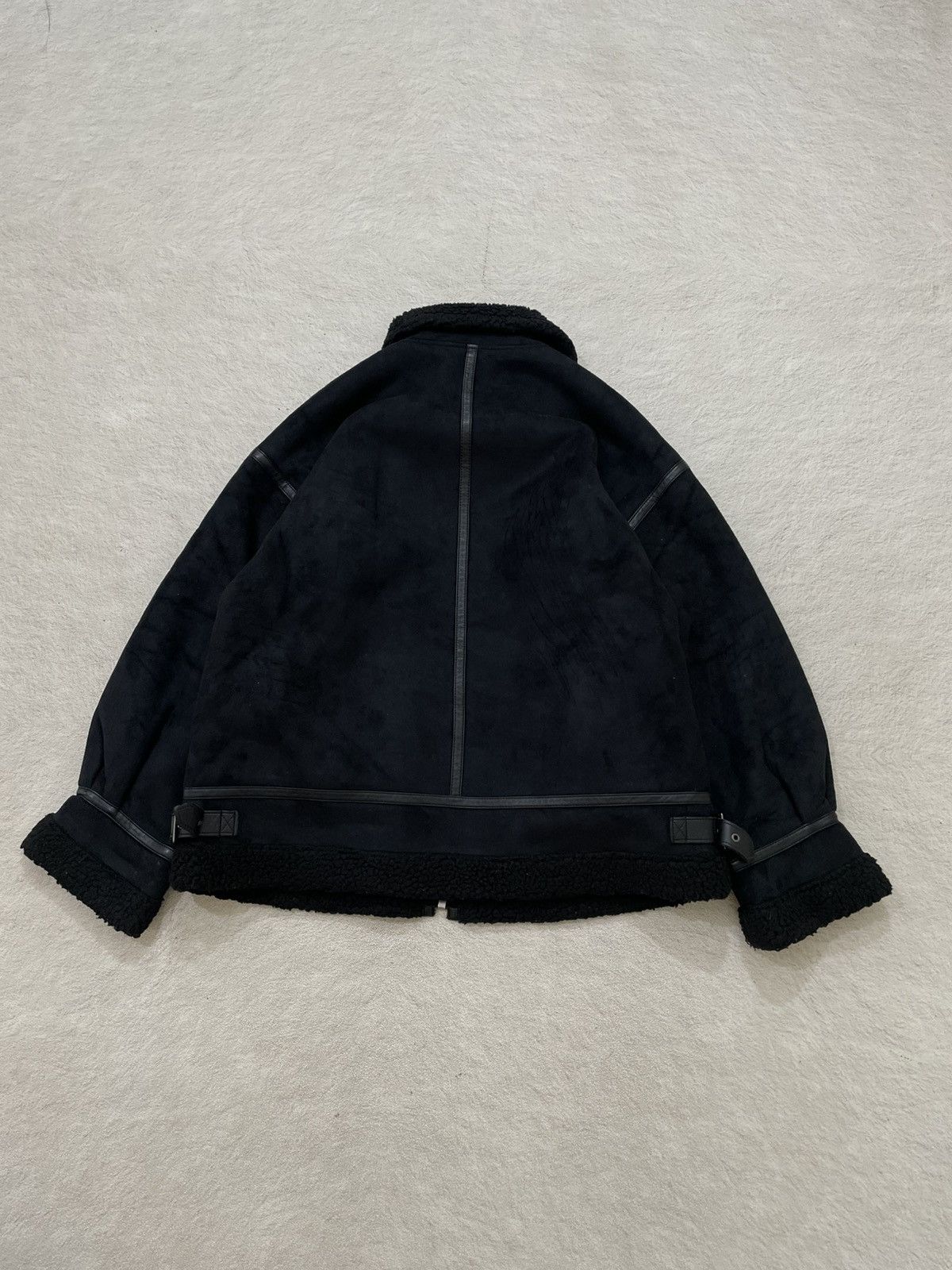 Japanese Brand 2000s Black Shearling Style Jacket with Buckle Collar LGB Size US L / EU 52-54 / 3 - 8 Thumbnail