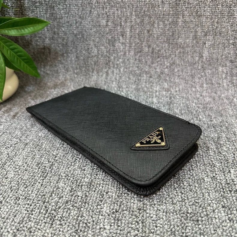 Prada PRADA Leather Long Wallet with Metal Logo-2506 Size ONE SIZE - 4 Thumbnail