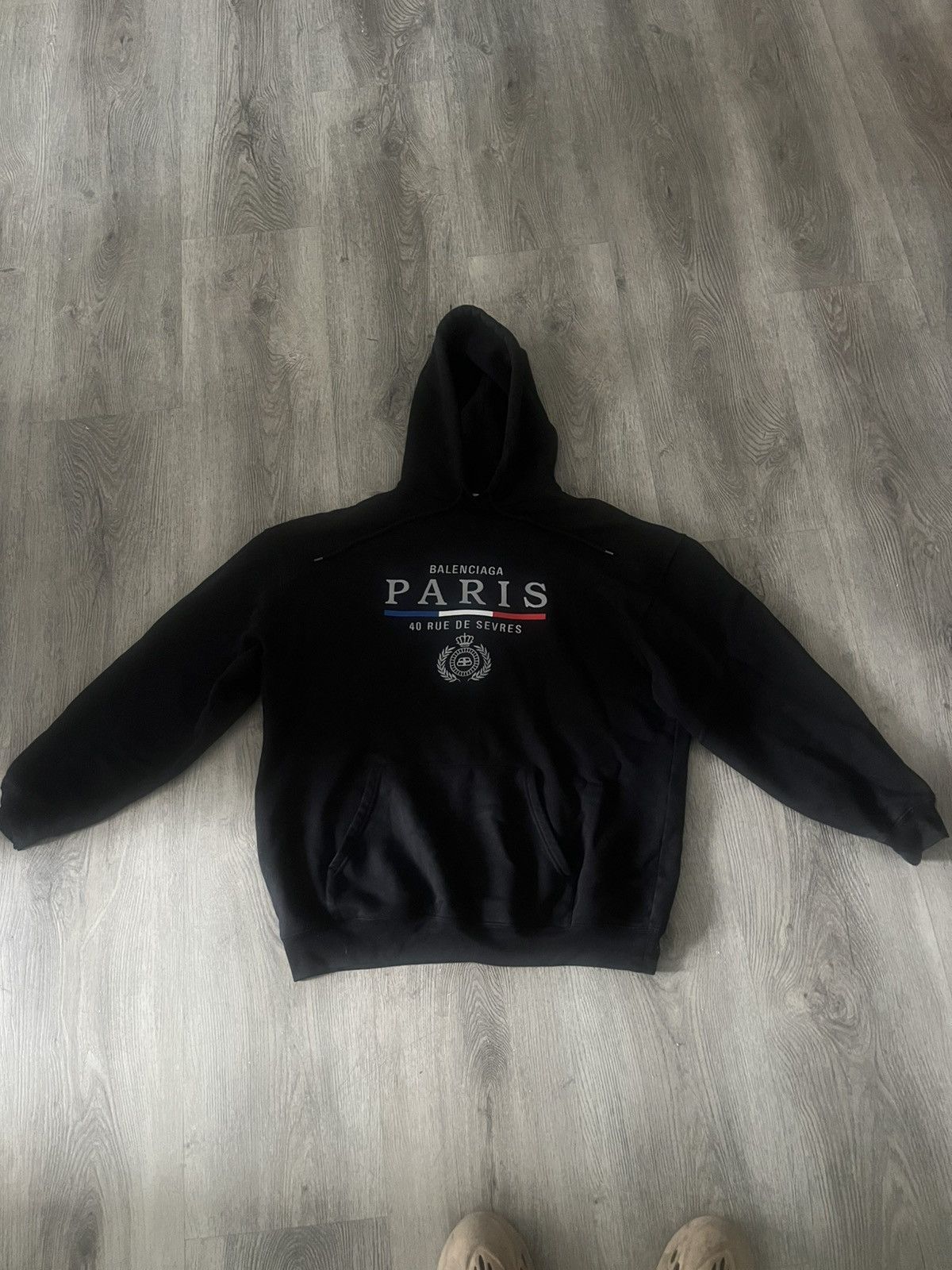 Balenciaga Balenciaga Paris Flag Oversized Hoodie | Grailed
