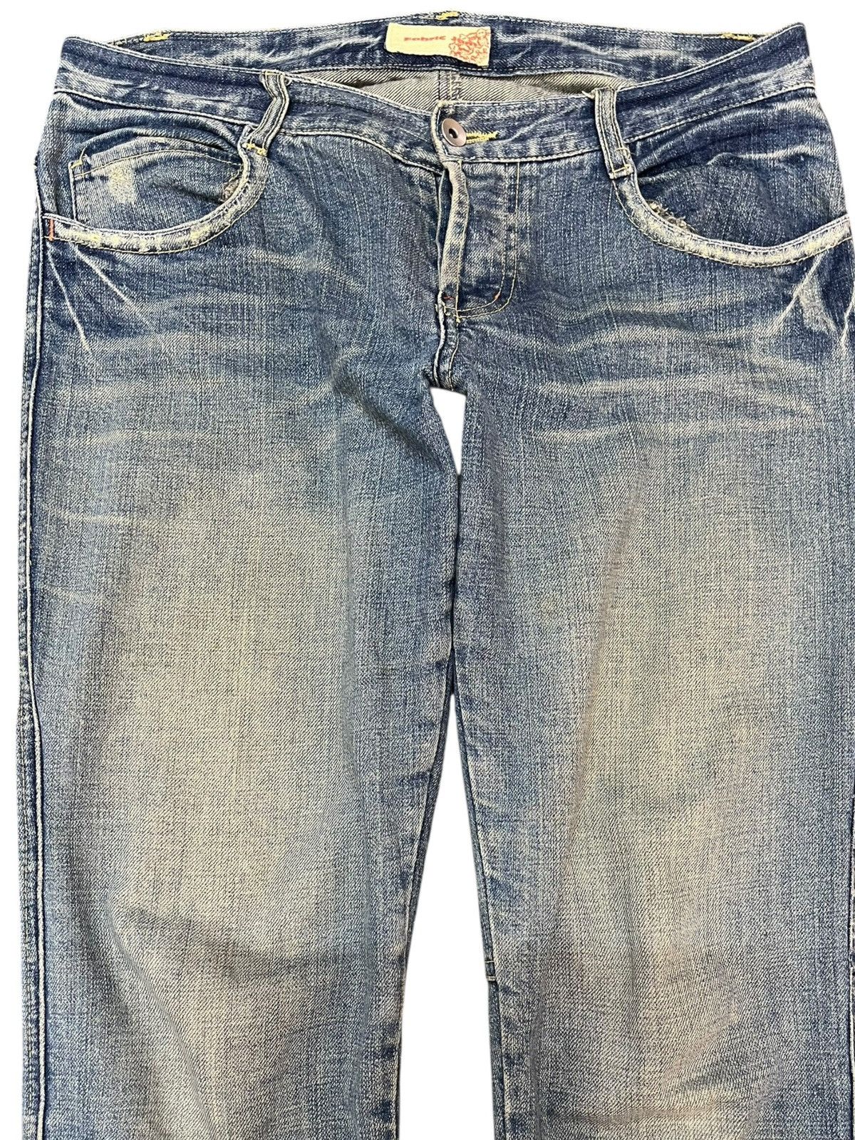 Japanese Brand Vintage Fabric Jam Unique Pocket Distressed Denim Size US 33 - 3 Thumbnail